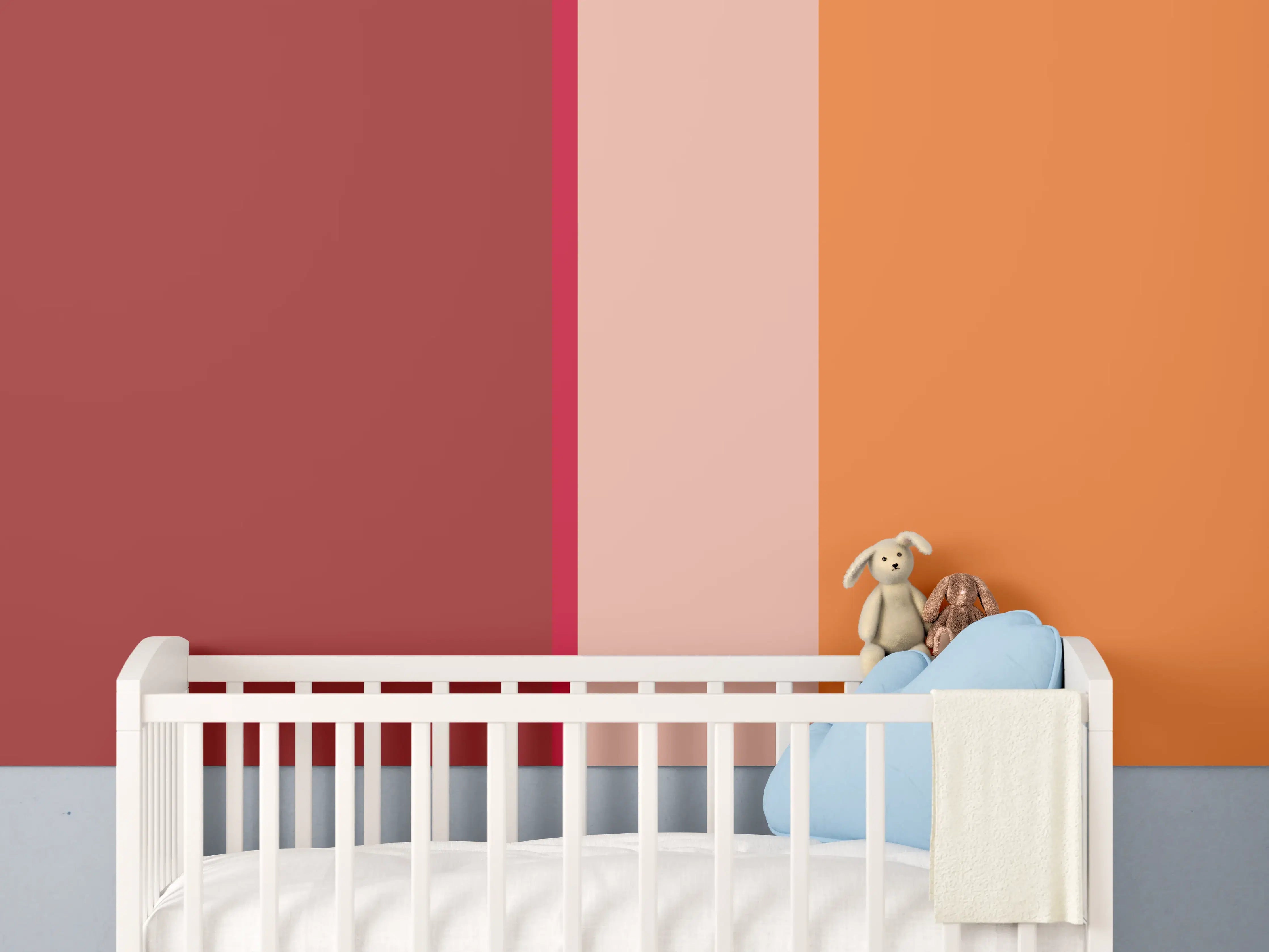 Babyzimmer Wandgestaltung - The Reds - Vertical - Sangria