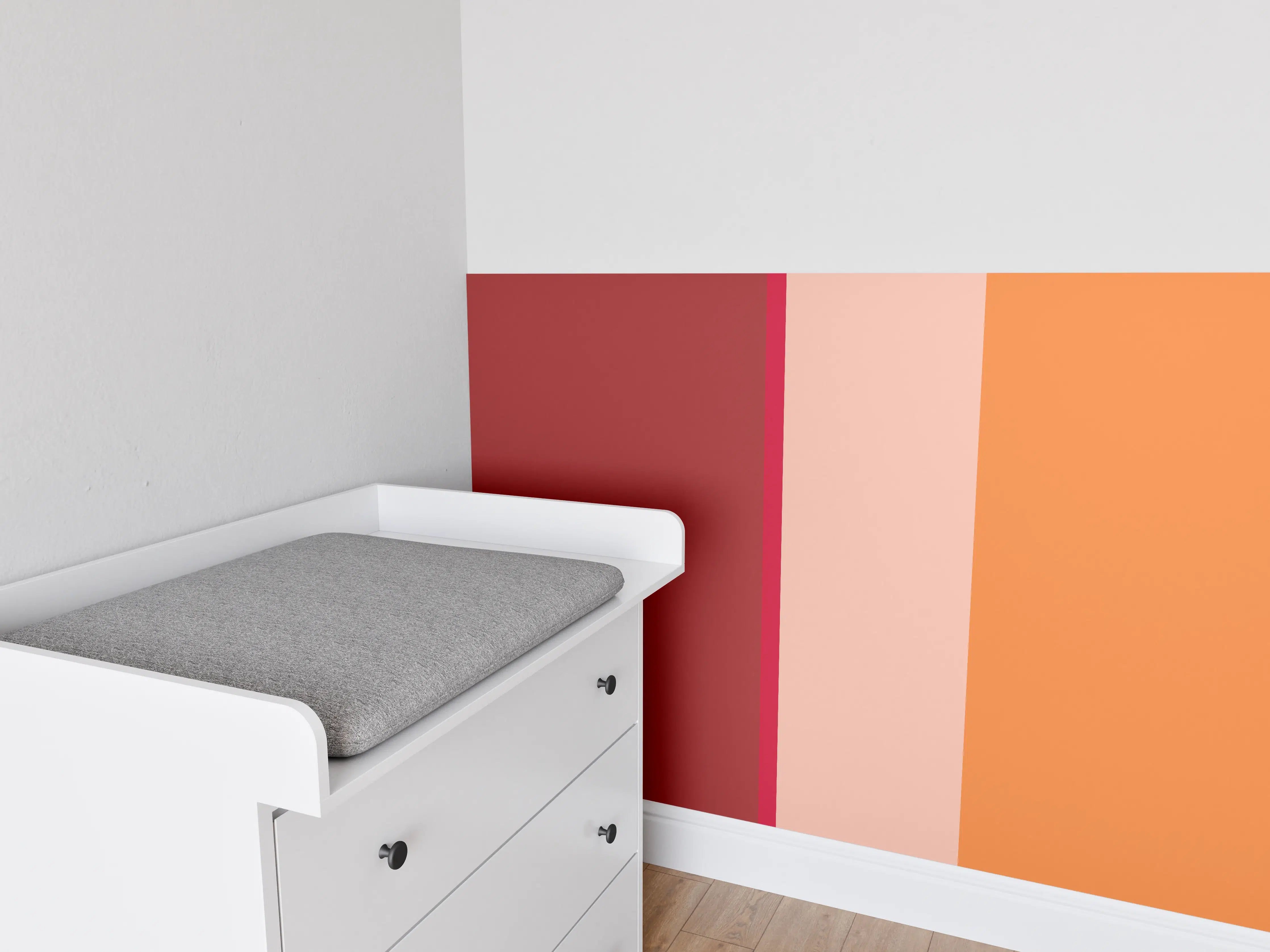 Babyzimmer Wandgestaltung - The Reds - Vertical - Sangria