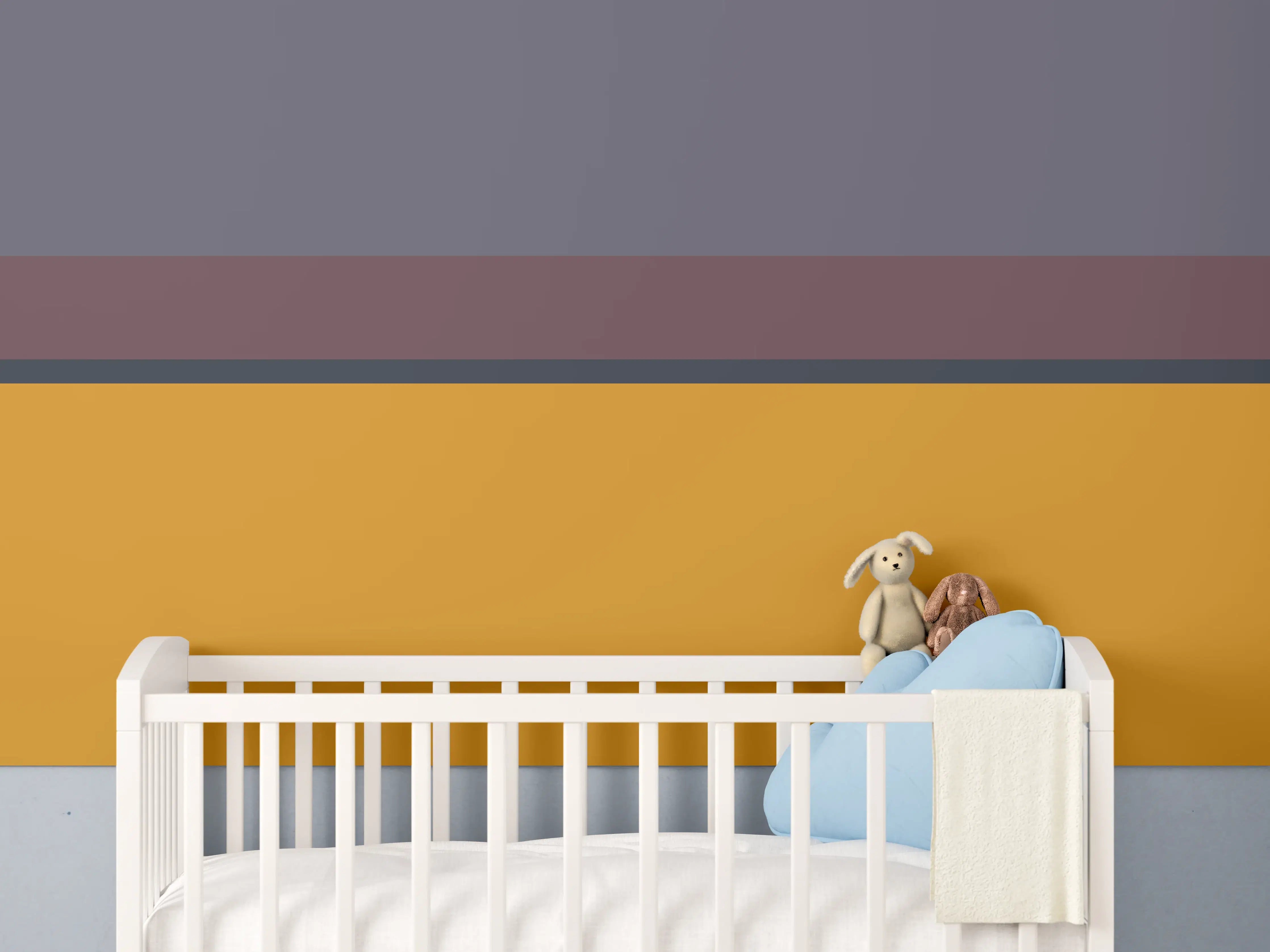 Babyzimmer Wandgestaltung - The Retros - Horizontal - Cersai