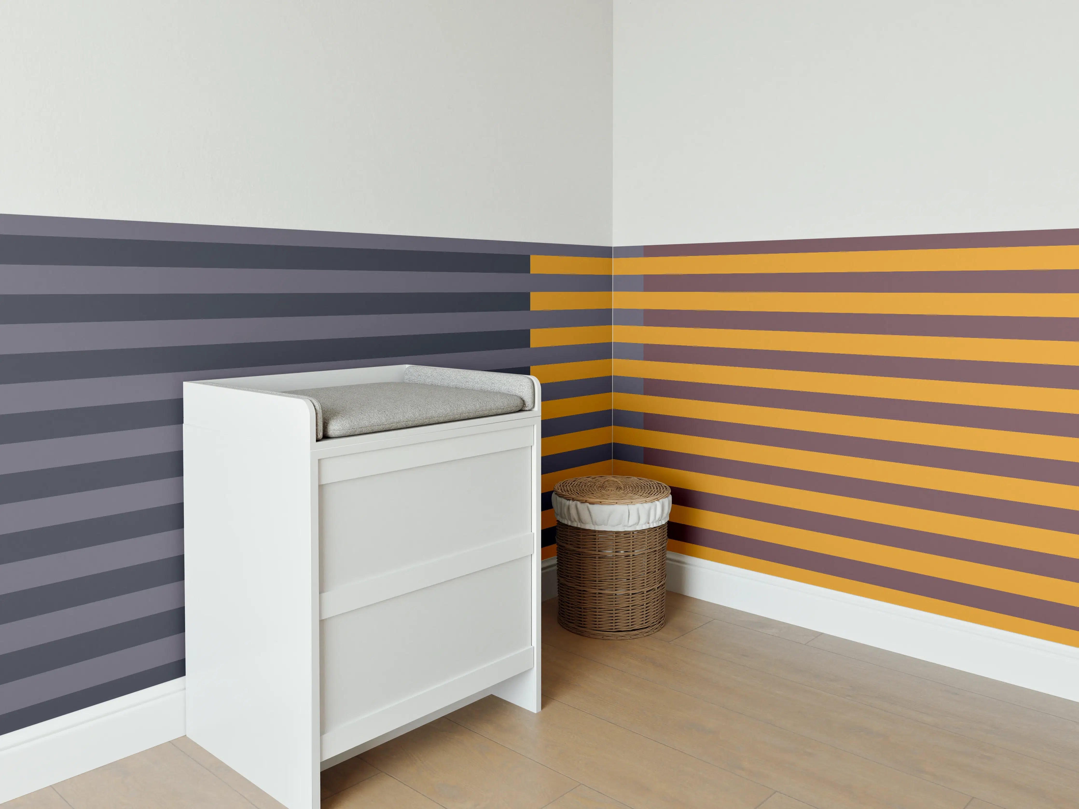 Babyzimmer Wandgestaltung - The Retros - Multy Stripes - Cersai