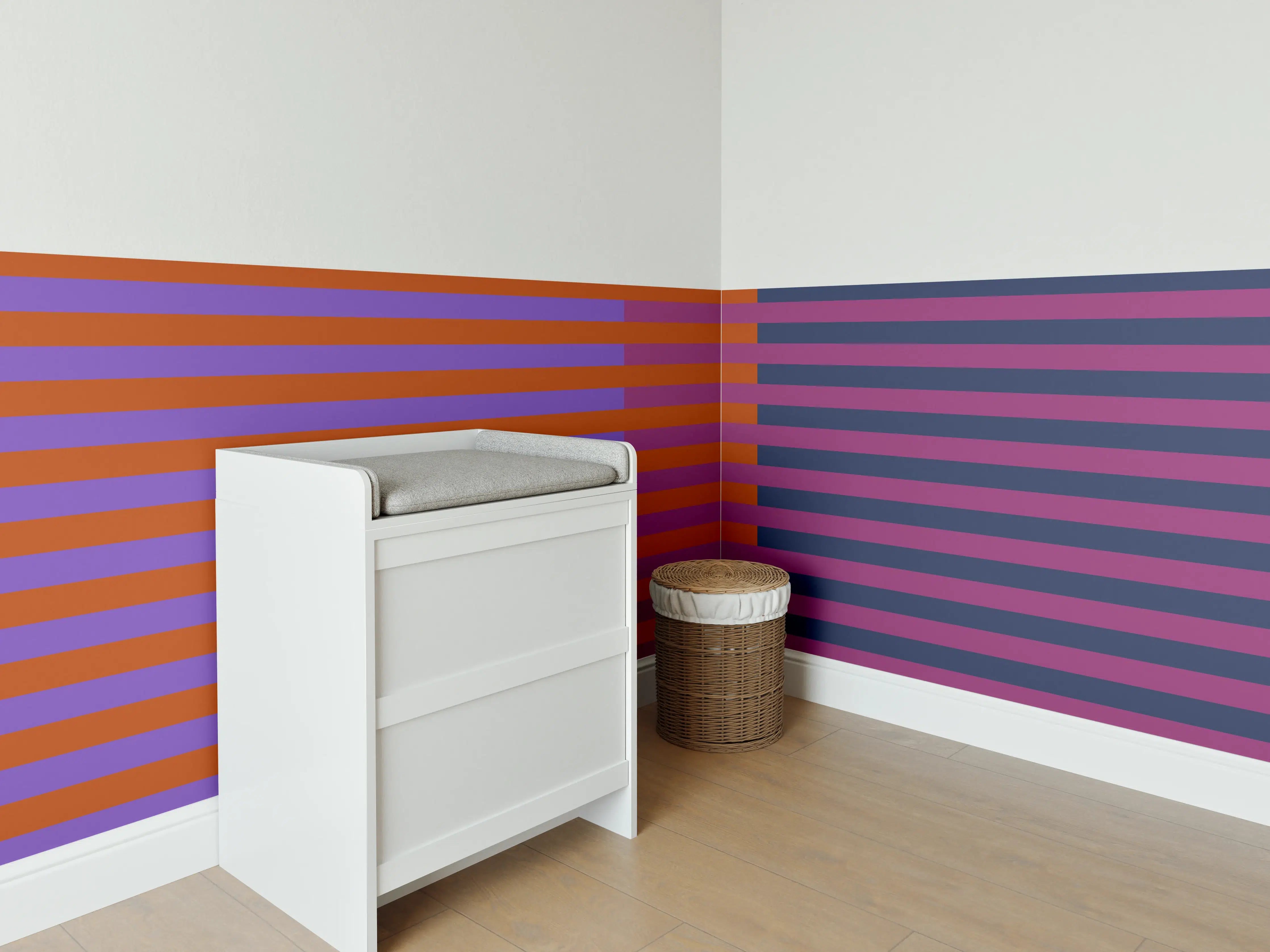 Babyzimmer Wandgestaltung - The Retros - Multy Stripes - Sansa