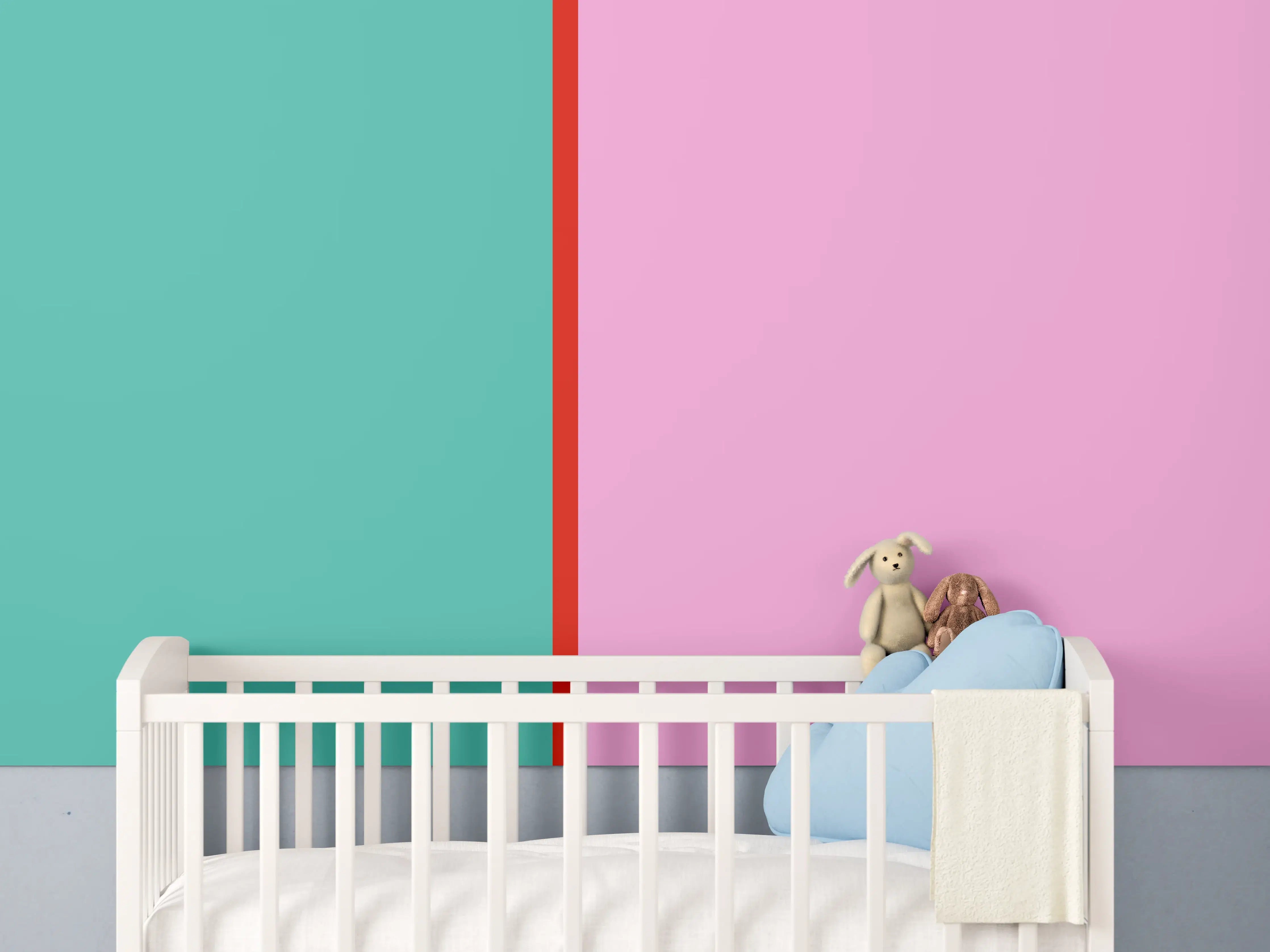 Babyzimmer Wandgestaltung - The Springs - Easy Vertikal - Peony