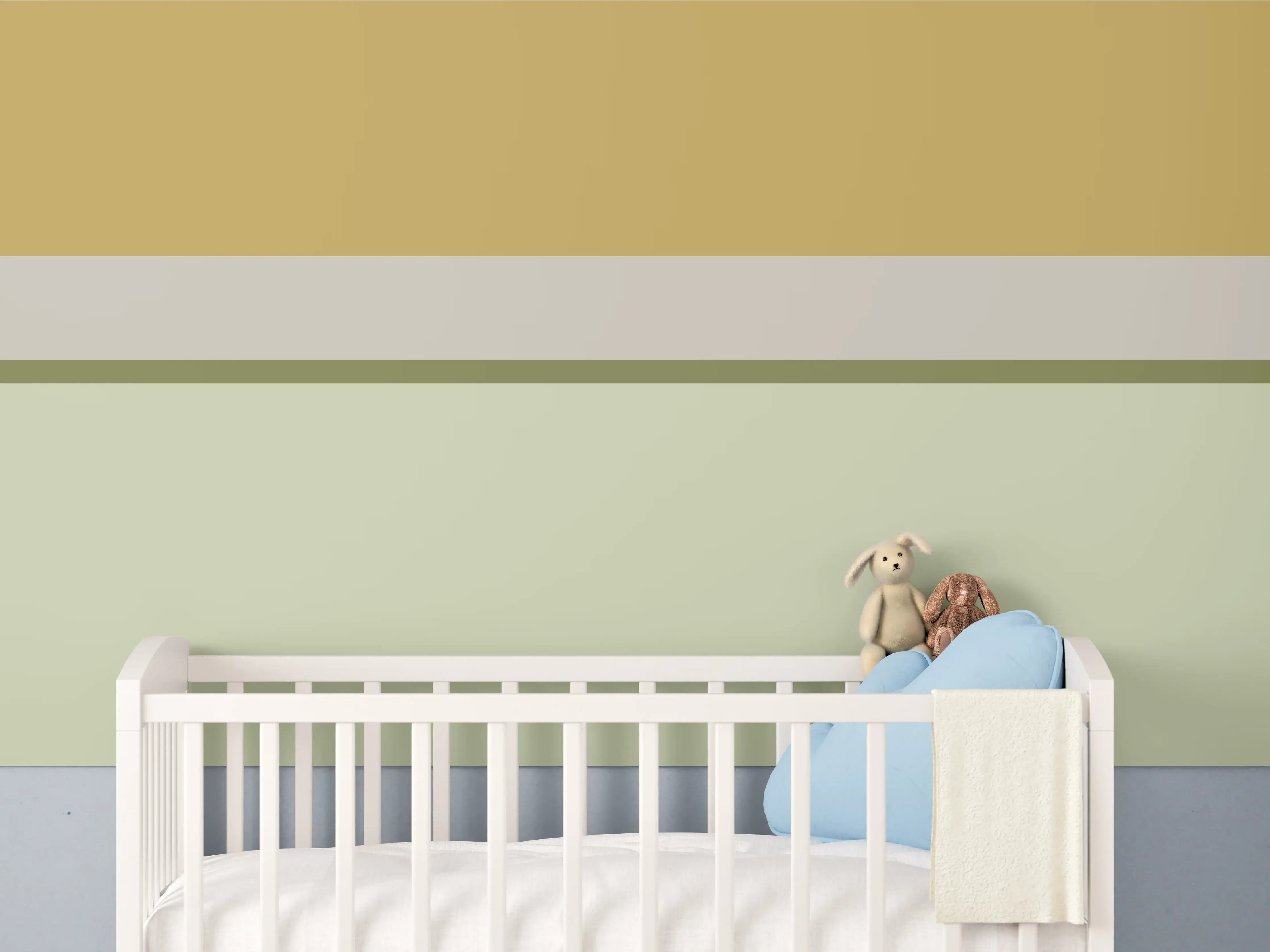 Babyzimmer Wandgestaltung - The Springs - Horizontal - Birch