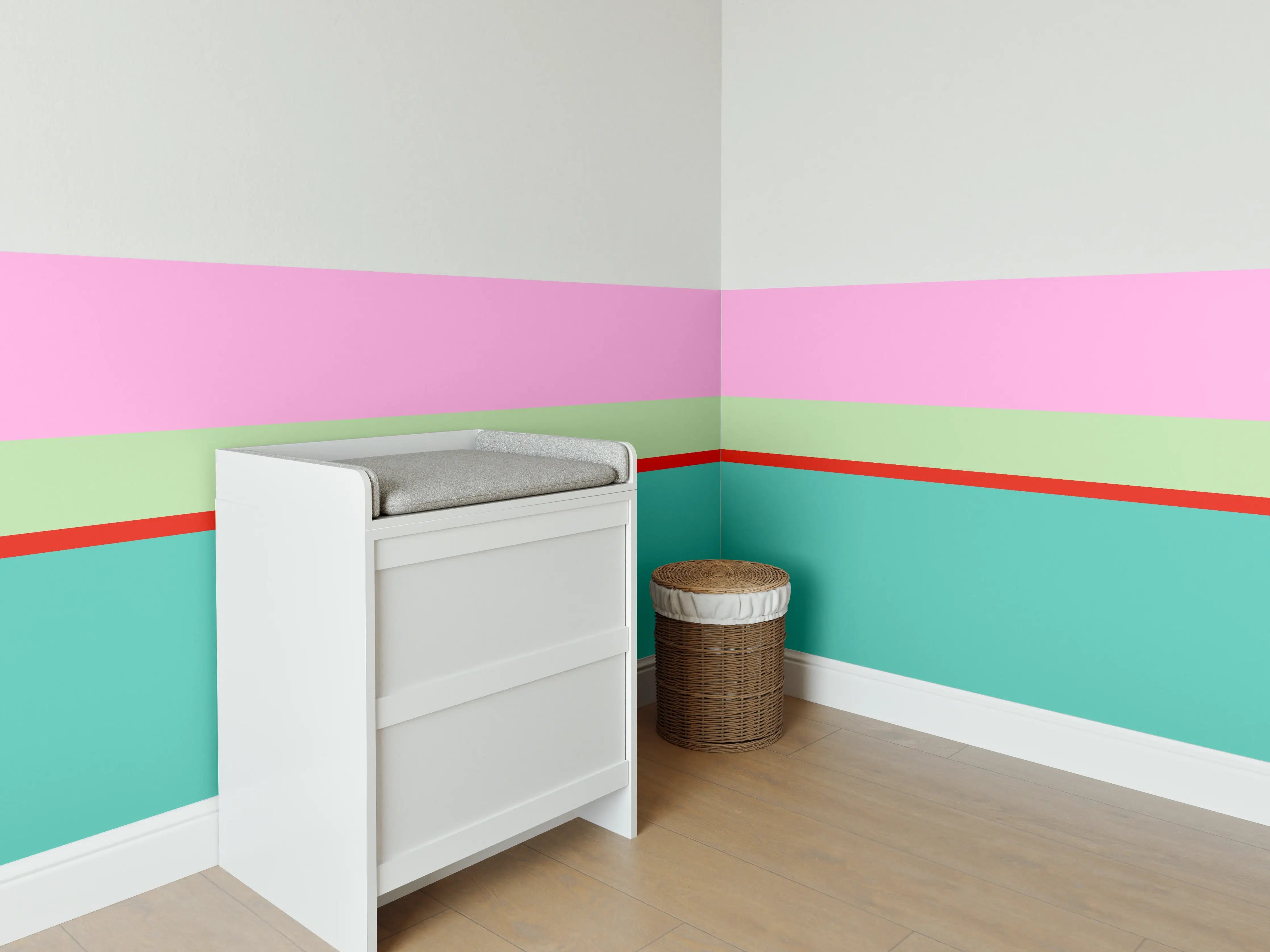 Babyzimmer Wandgestaltung - The Springs - Horizontal - Peony