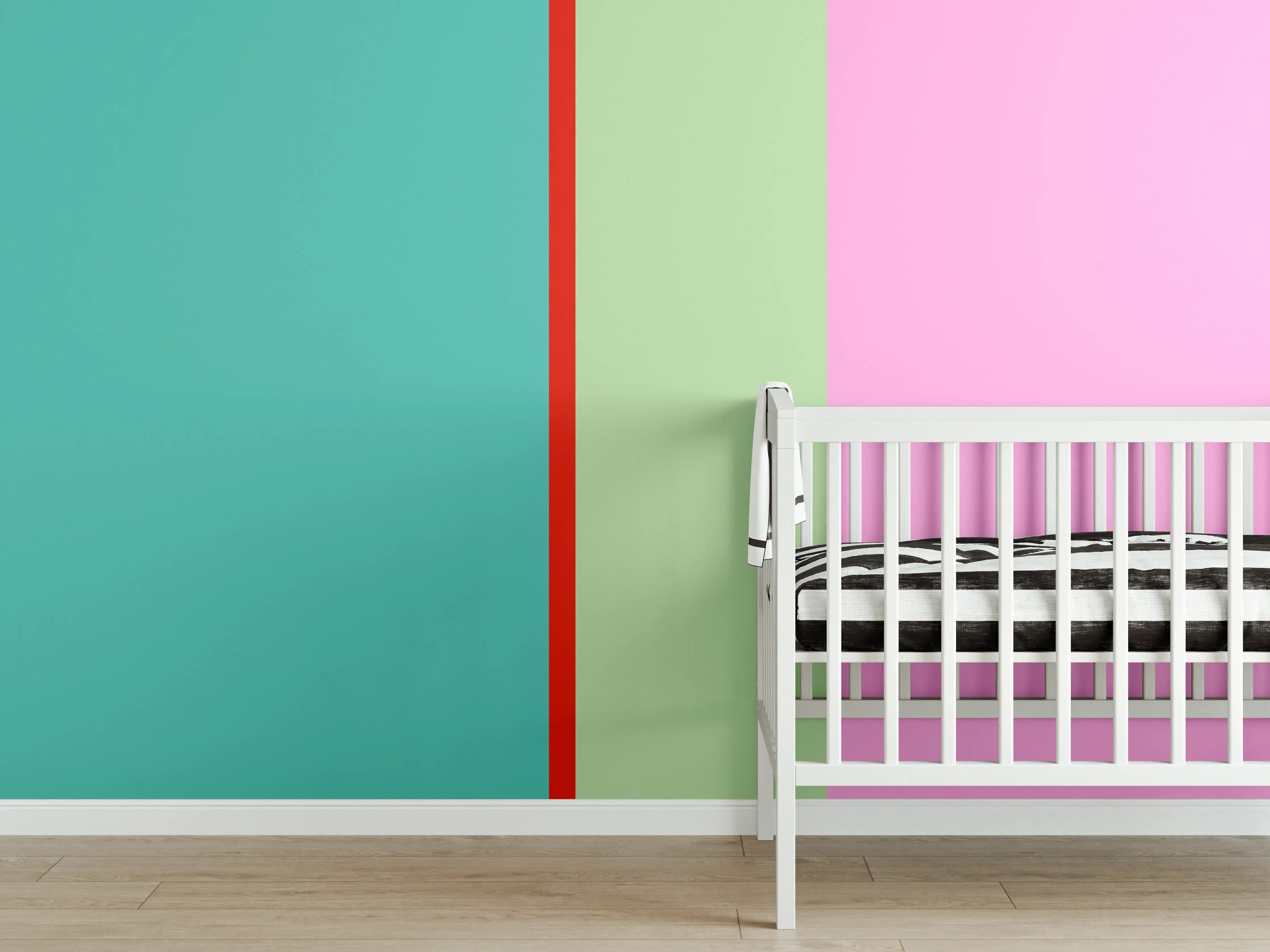 Babyzimmer Wandgestaltung - The Springs - Vertikal - Peony