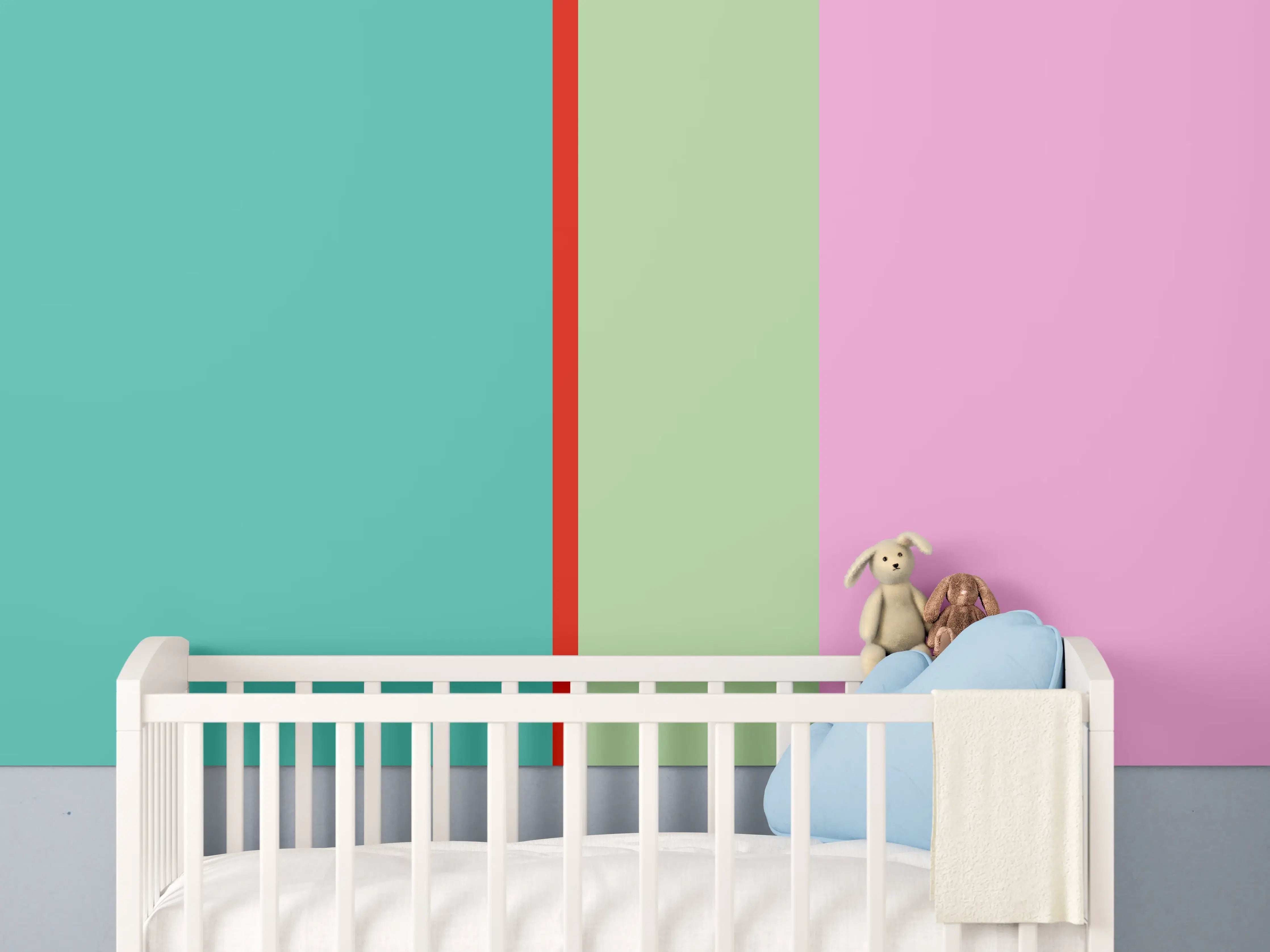 Babyzimmer Wandgestaltung - The Springs - Vertikal - Peony