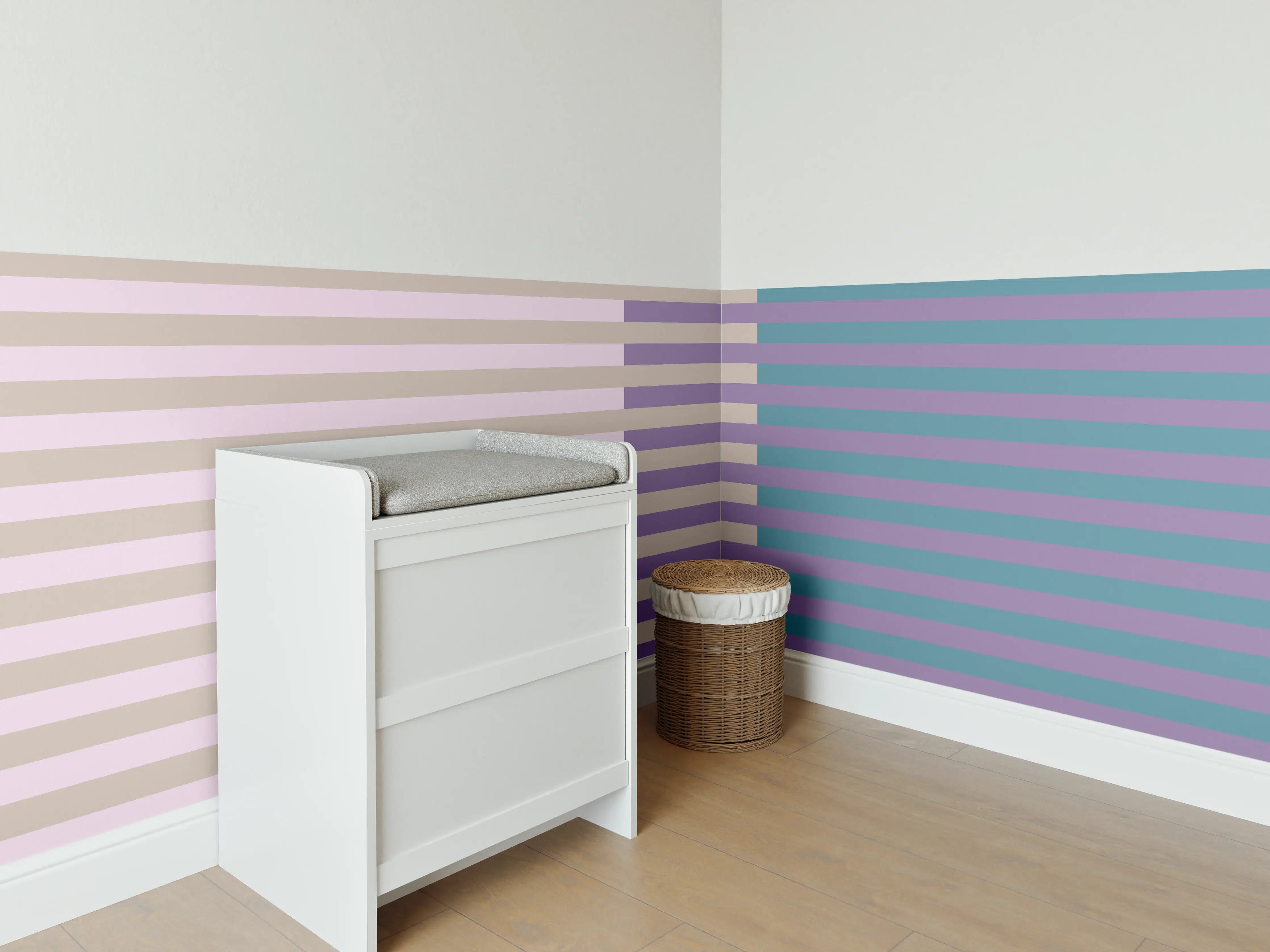 Babyzimmer Wandgestaltung - The Vintages - Multy Stripes - Daphne