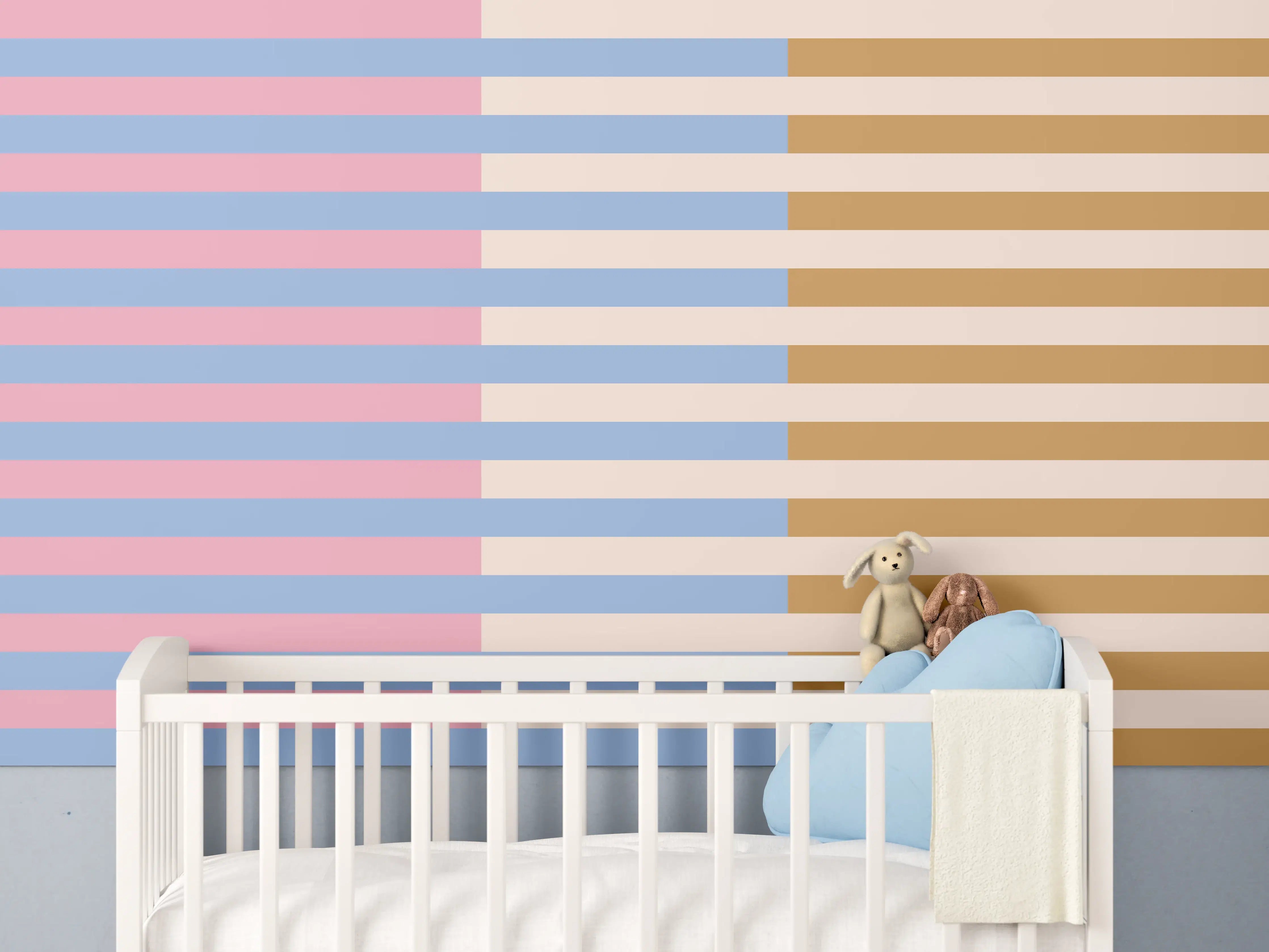 Babyzimmer Wandgestaltung - The Vintages - Multy Stripes - Eloise