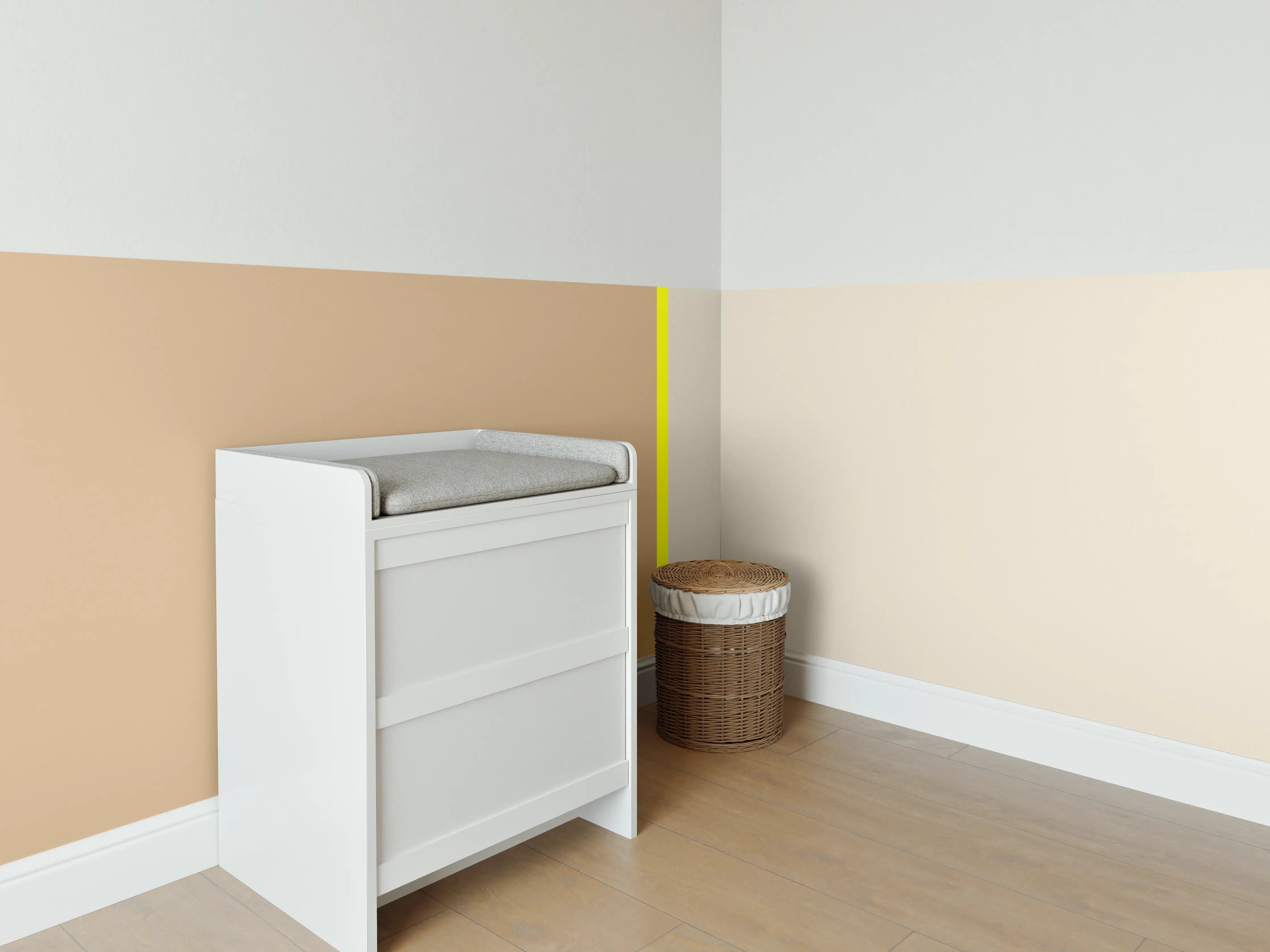 Babyzimmer Wandgestaltung - The Yellows - Easy Vertical - Buttercup