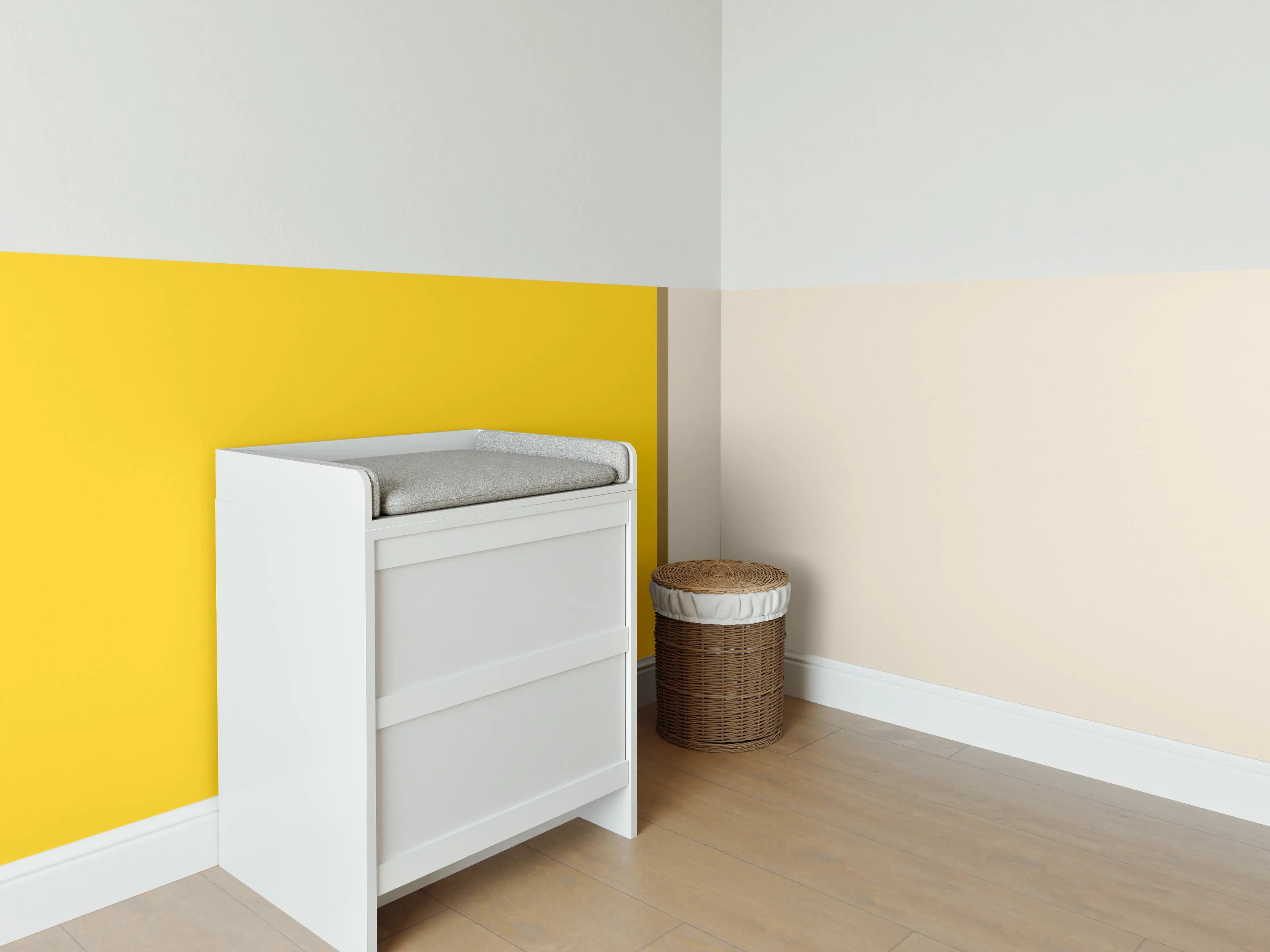 Babyzimmer Wandgestaltung - The Yellows - Easy Vertical - Saffron