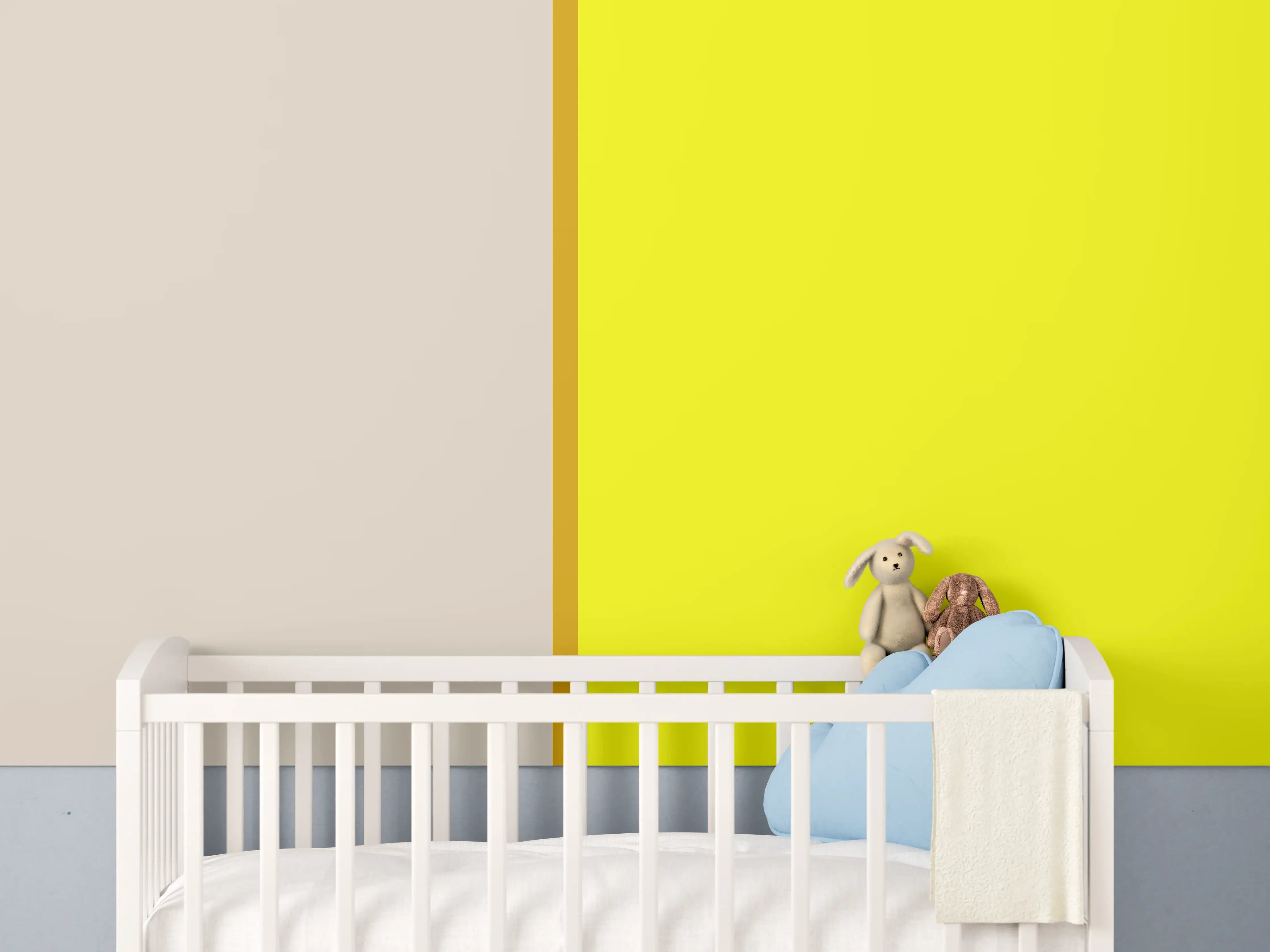 Babyzimmer Wandgestaltung - The Yellows - Easy Vertical - Vanilla