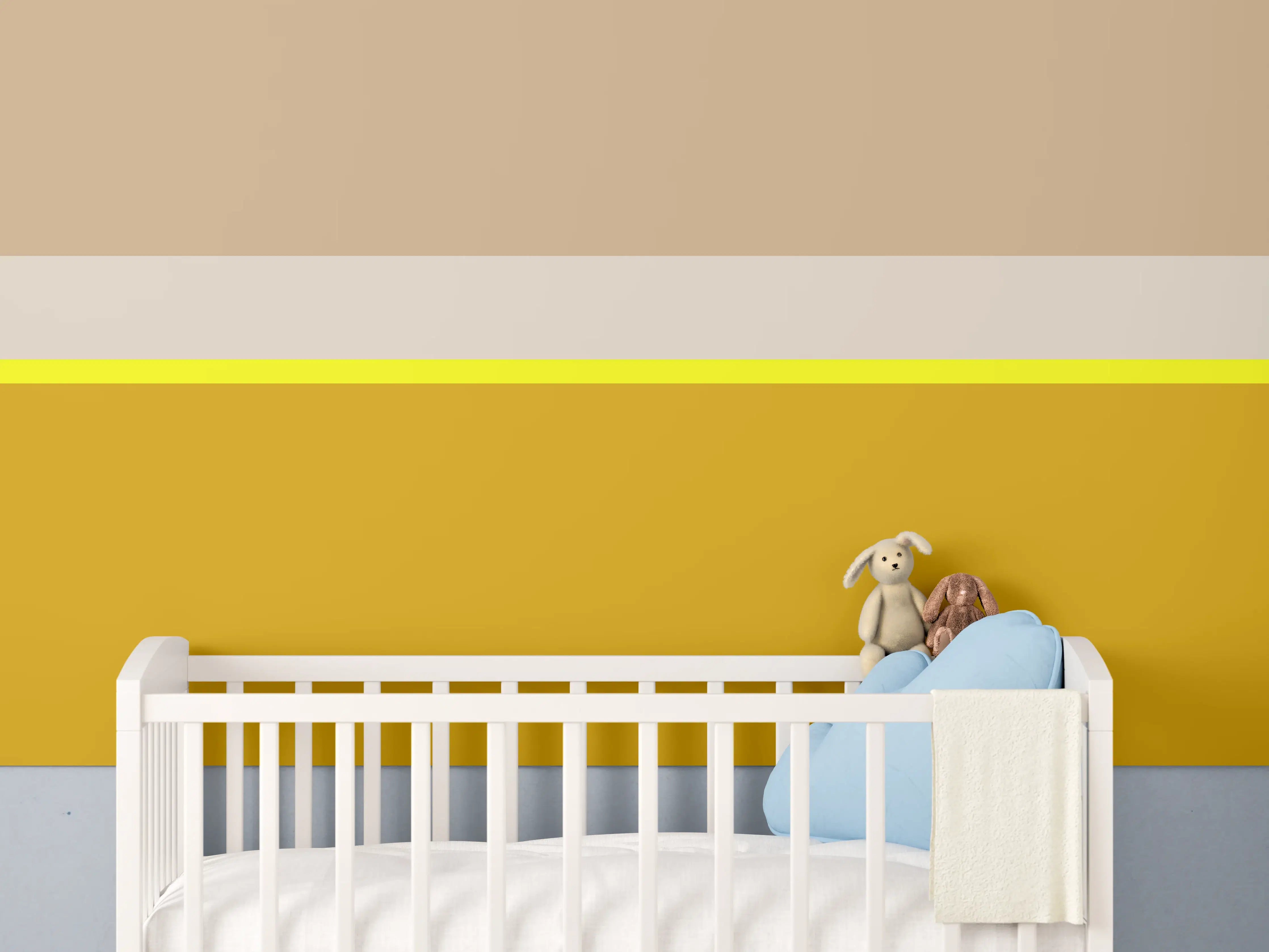 Babyzimmer Wandgestaltung - The Yellows - Horizontal - Buttercup