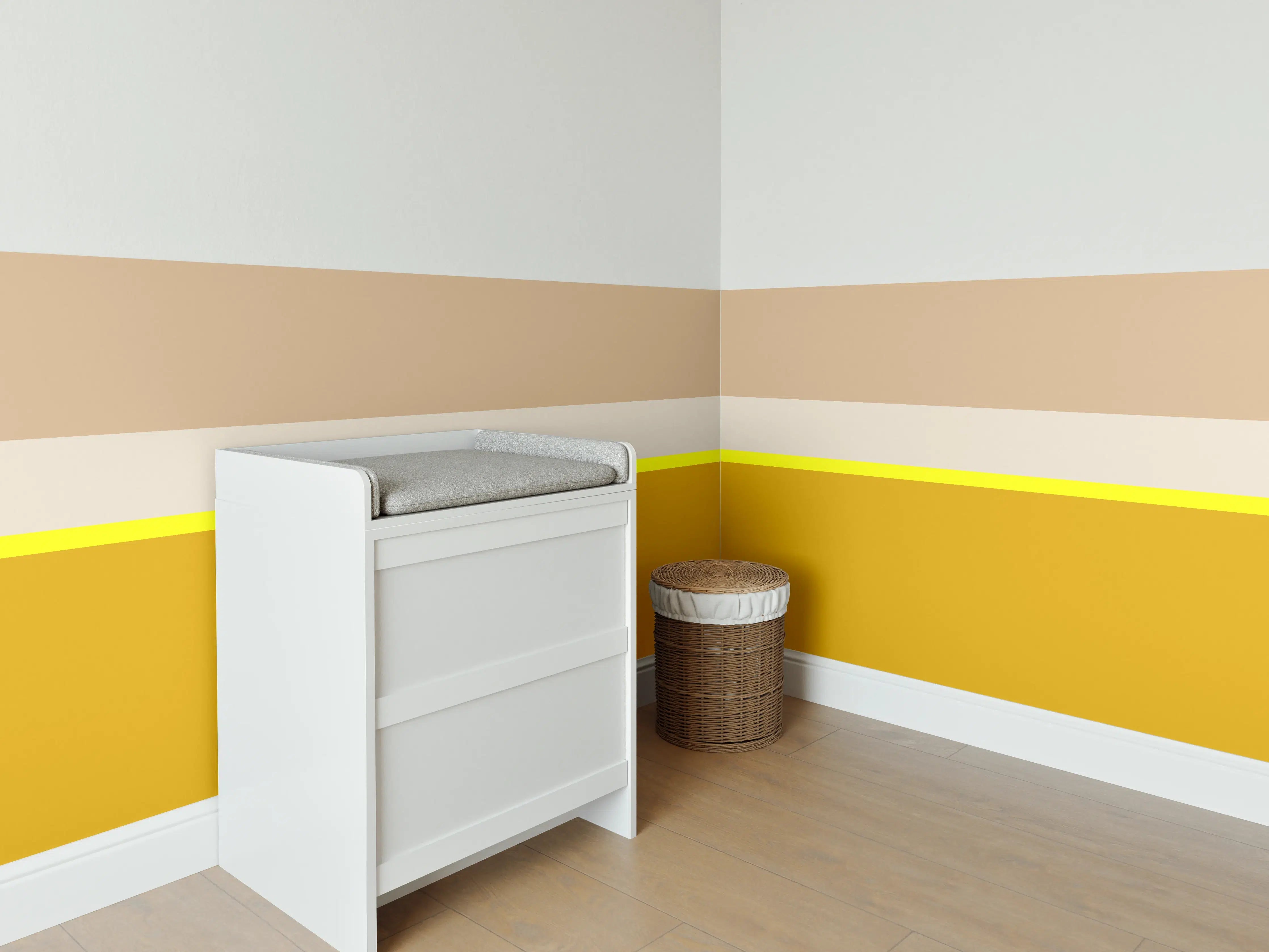 Babyzimmer Wandgestaltung - The Yellows - Horizontal - Buttercup