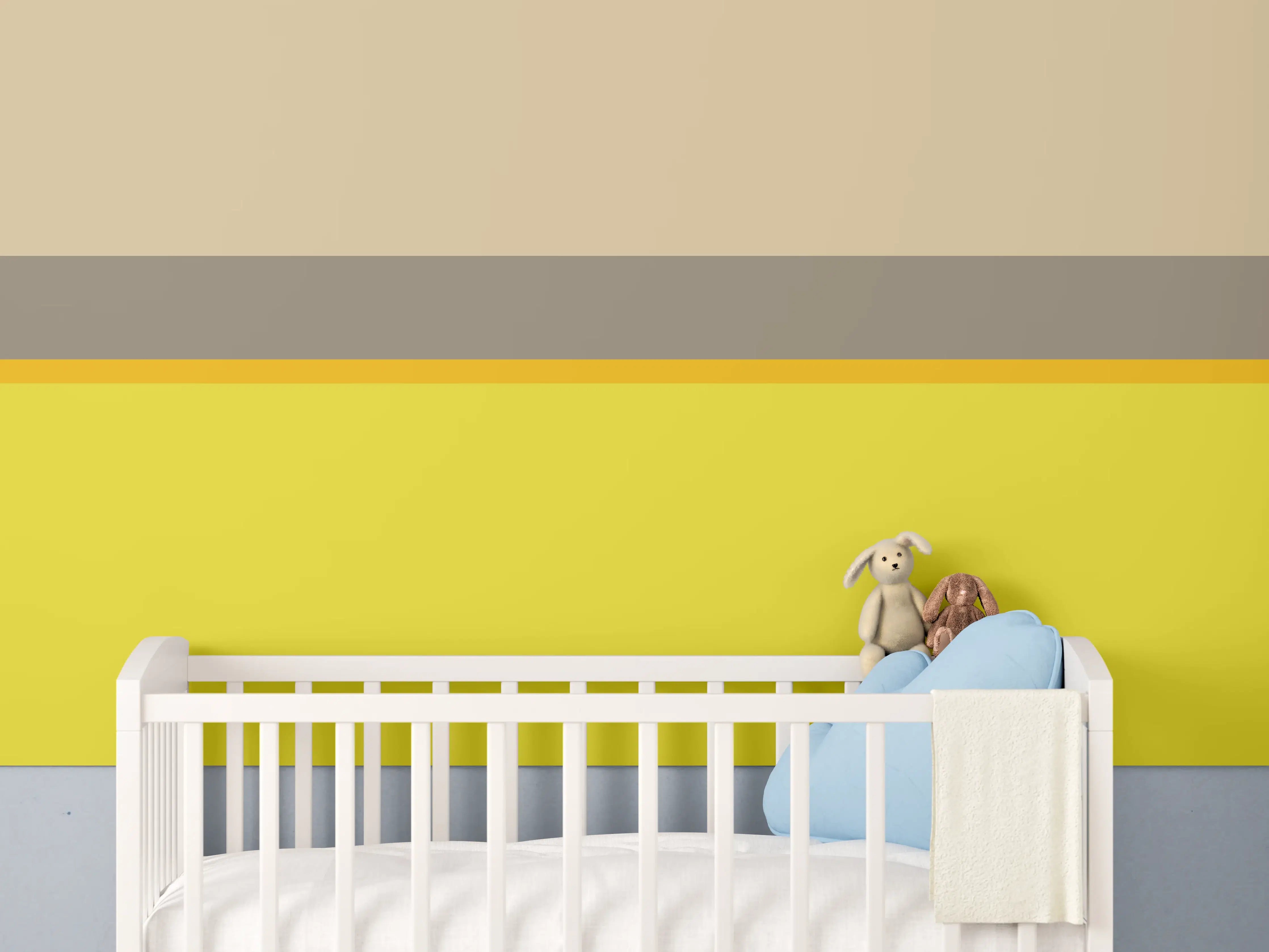Babyzimmer Wandgestaltung - The Yellows - Horizontal - Honey