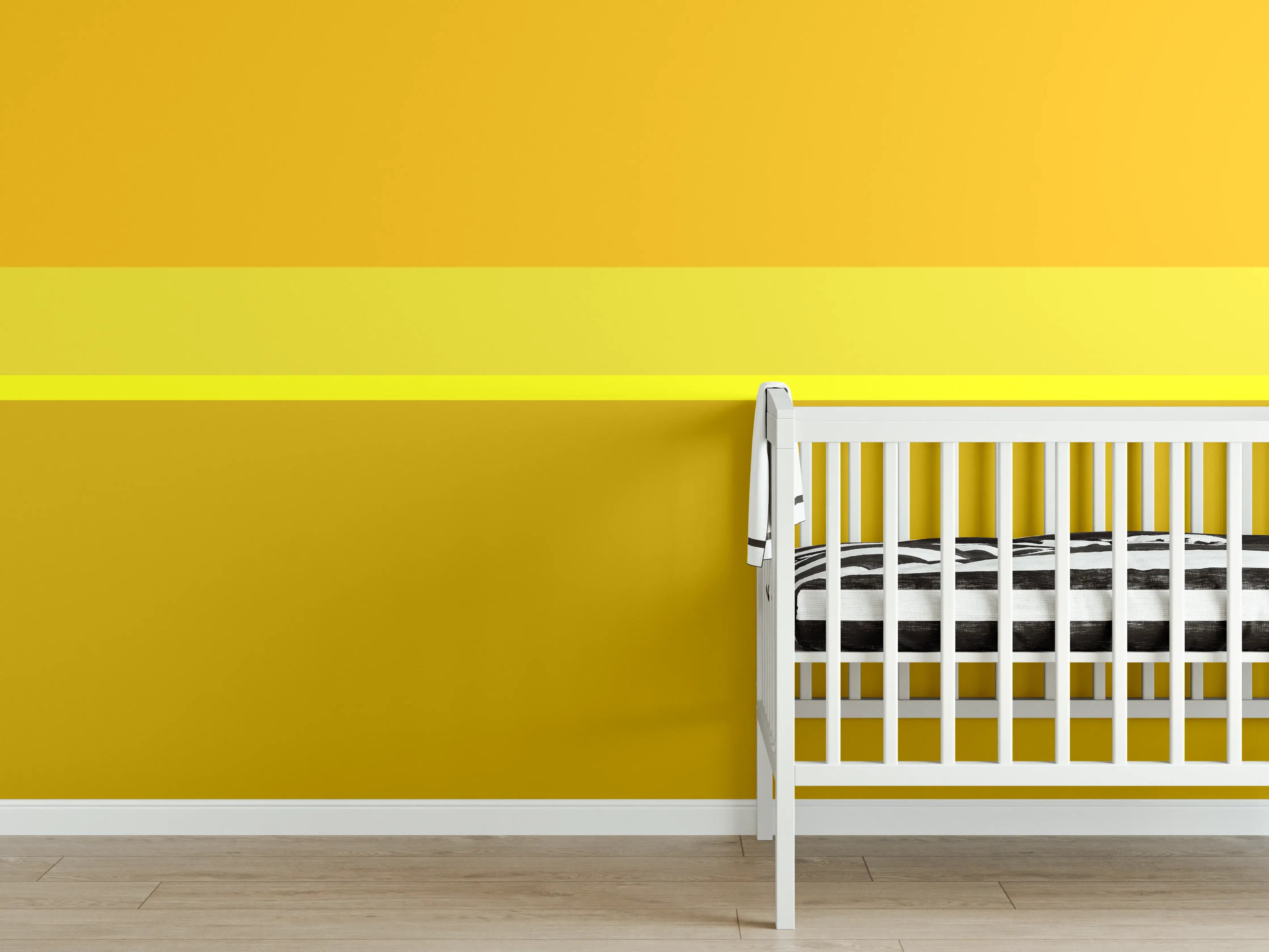 Babyzimmer Wandgestaltung - The Yellows - Horizontal - Lemon