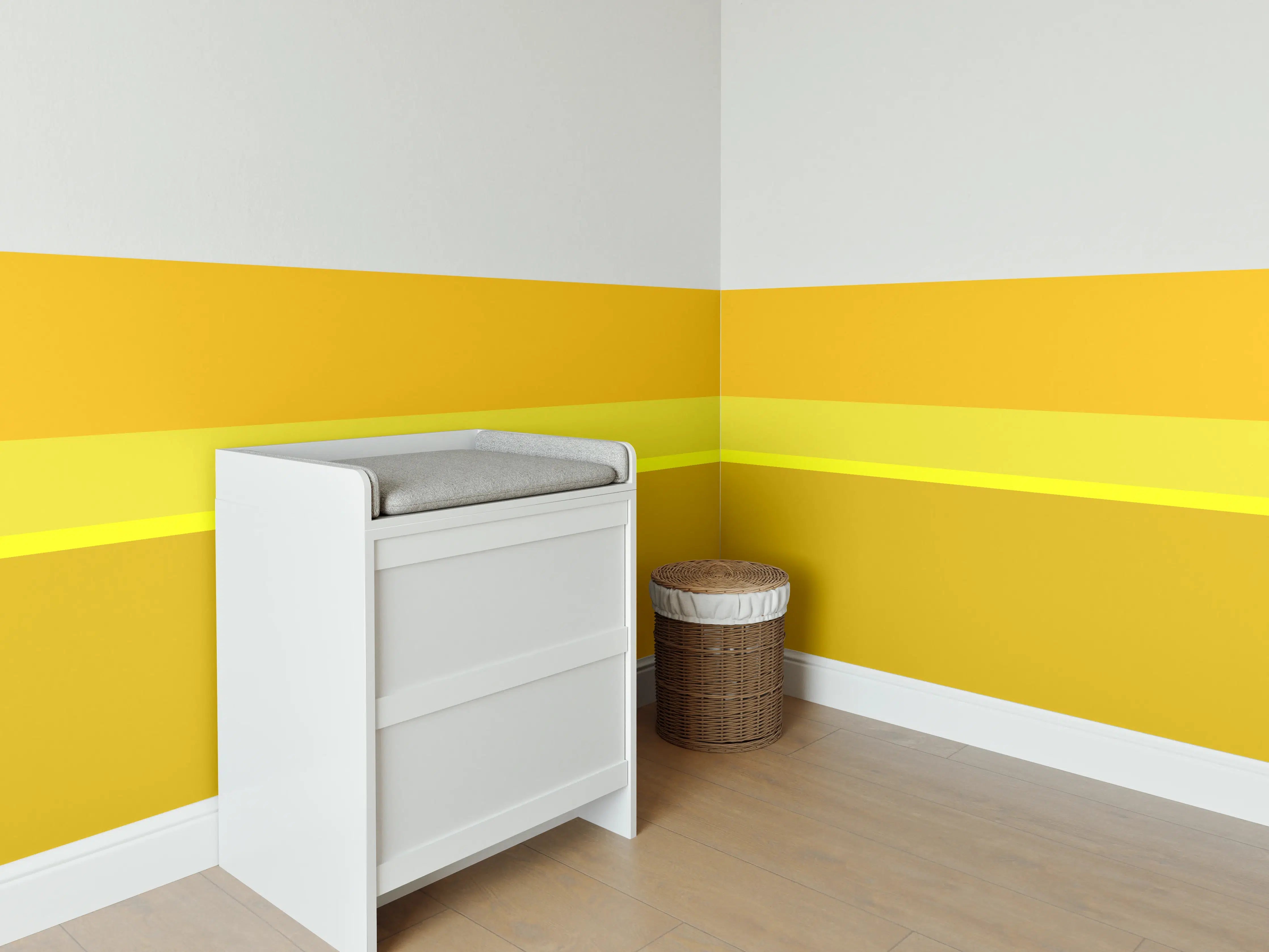 Babyzimmer Wandgestaltung - The Yellows - Horizontal - Lemon