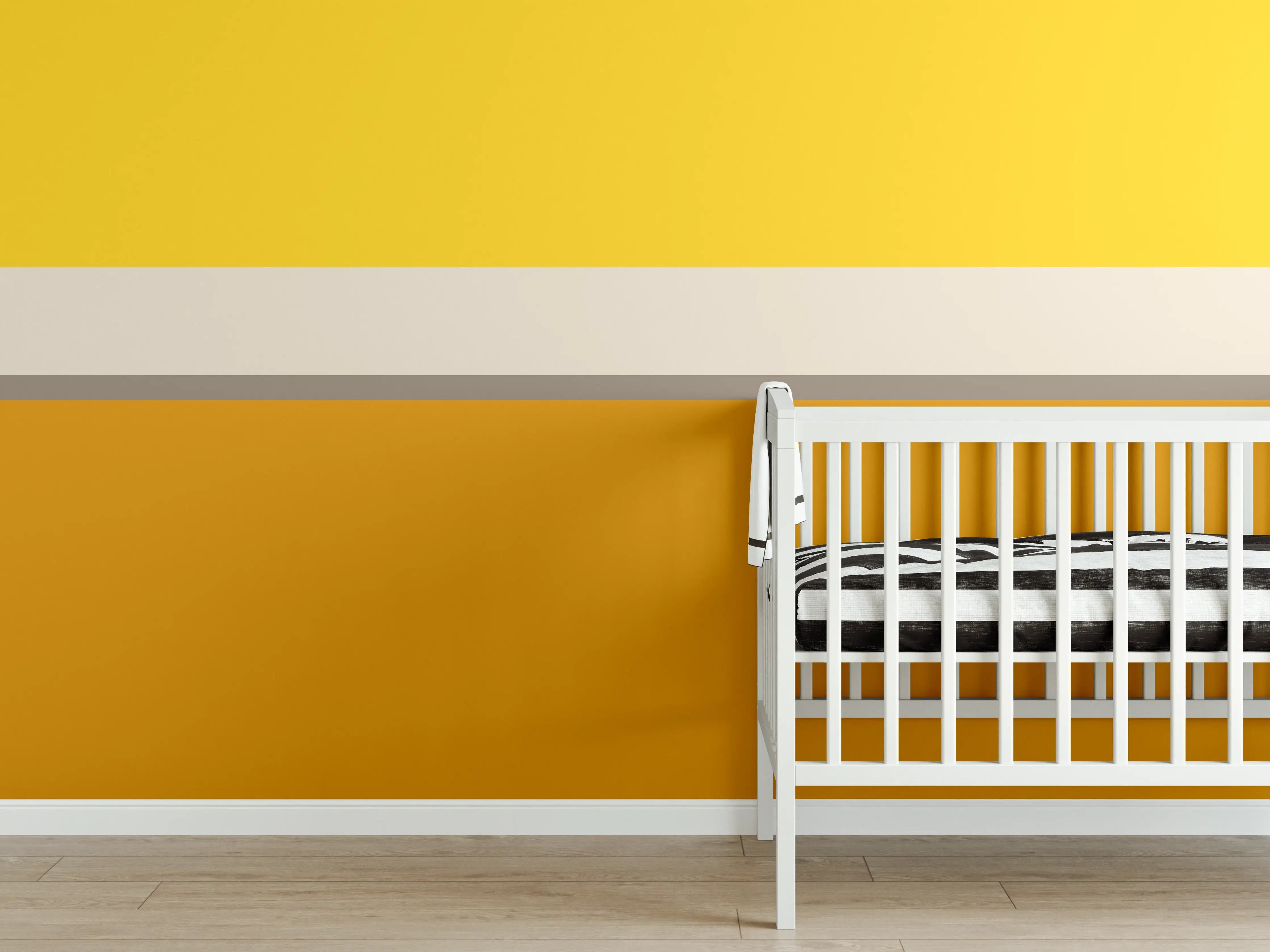 Babyzimmer Wandgestaltung - The Yellows - Horizontal - Saffron