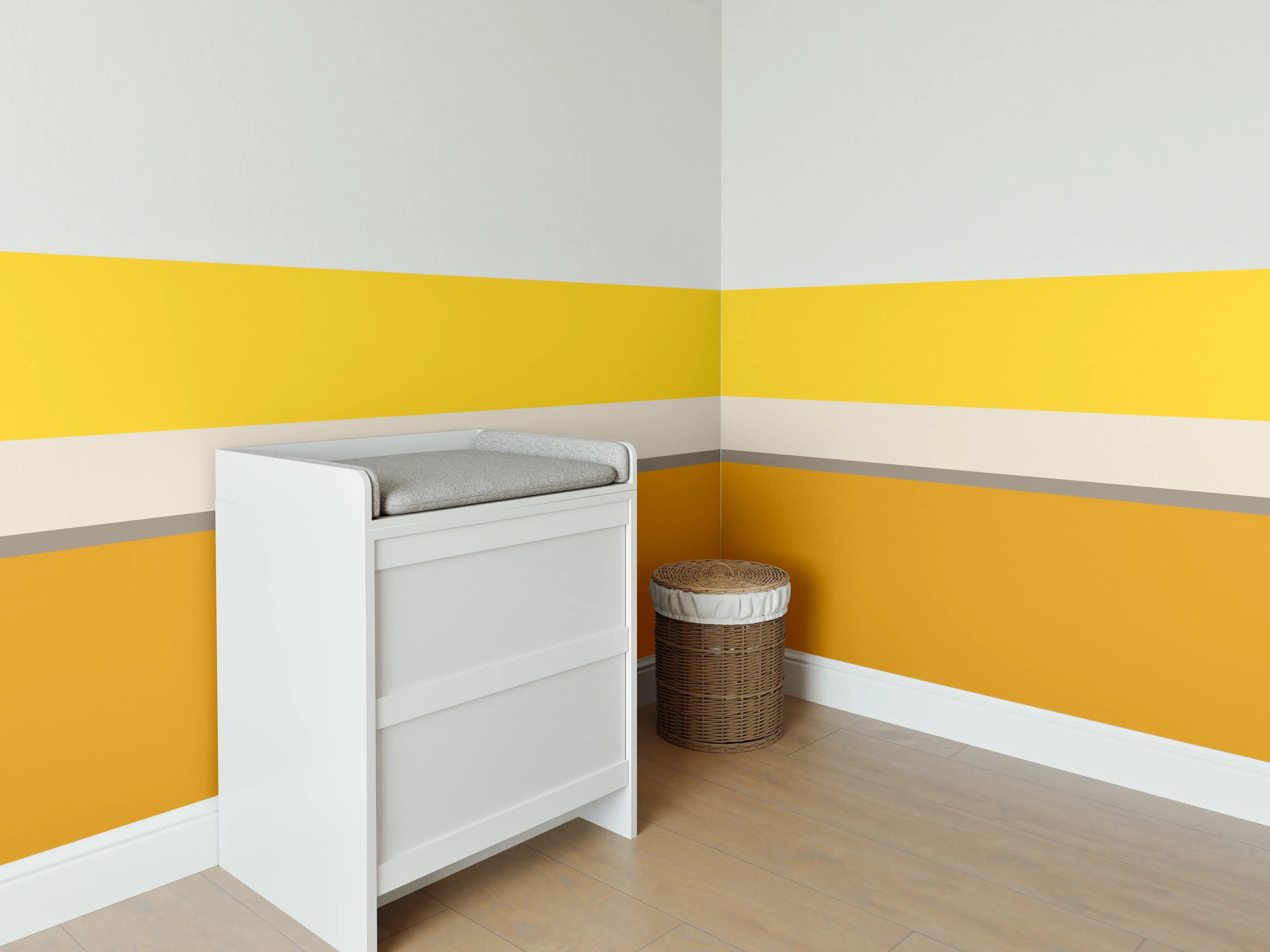 Babyzimmer Wandgestaltung - The Yellows - Horizontal - Saffron