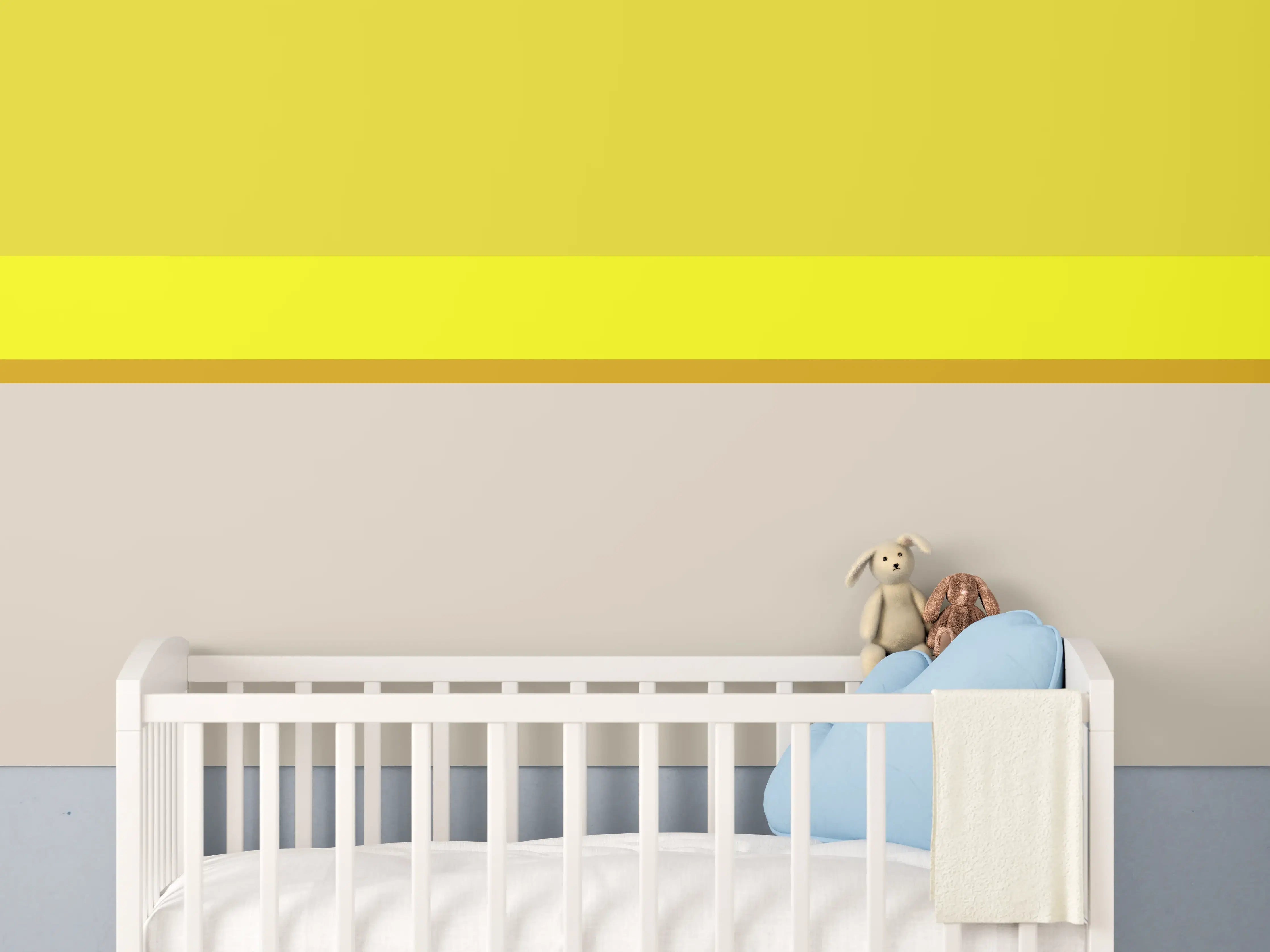 Babyzimmer Wandgestaltung - The Yellows - Horizontal - Vanilla