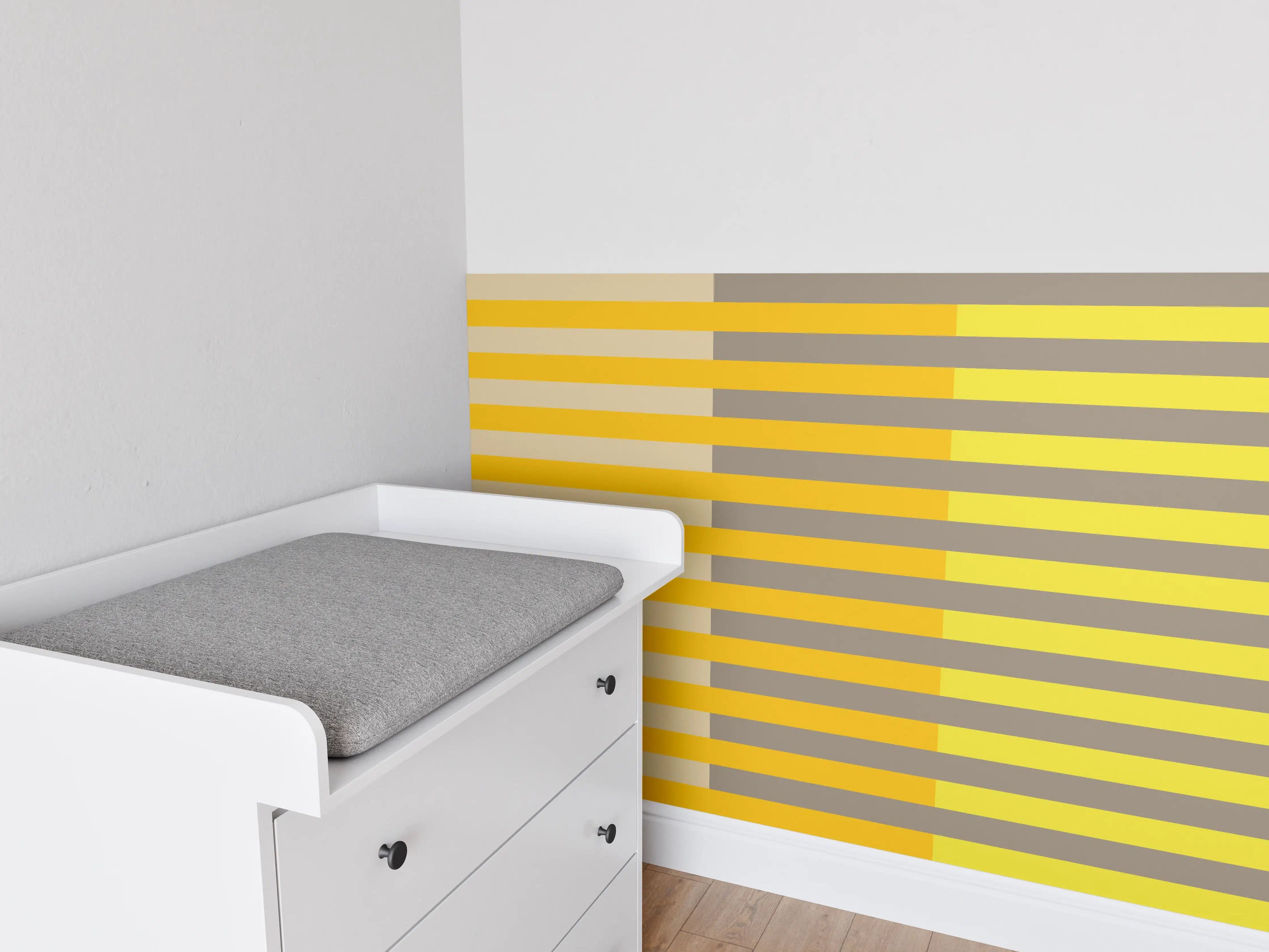 Babyzimmer Wandgestaltung - The Yellows - Multy Stripes - Honey