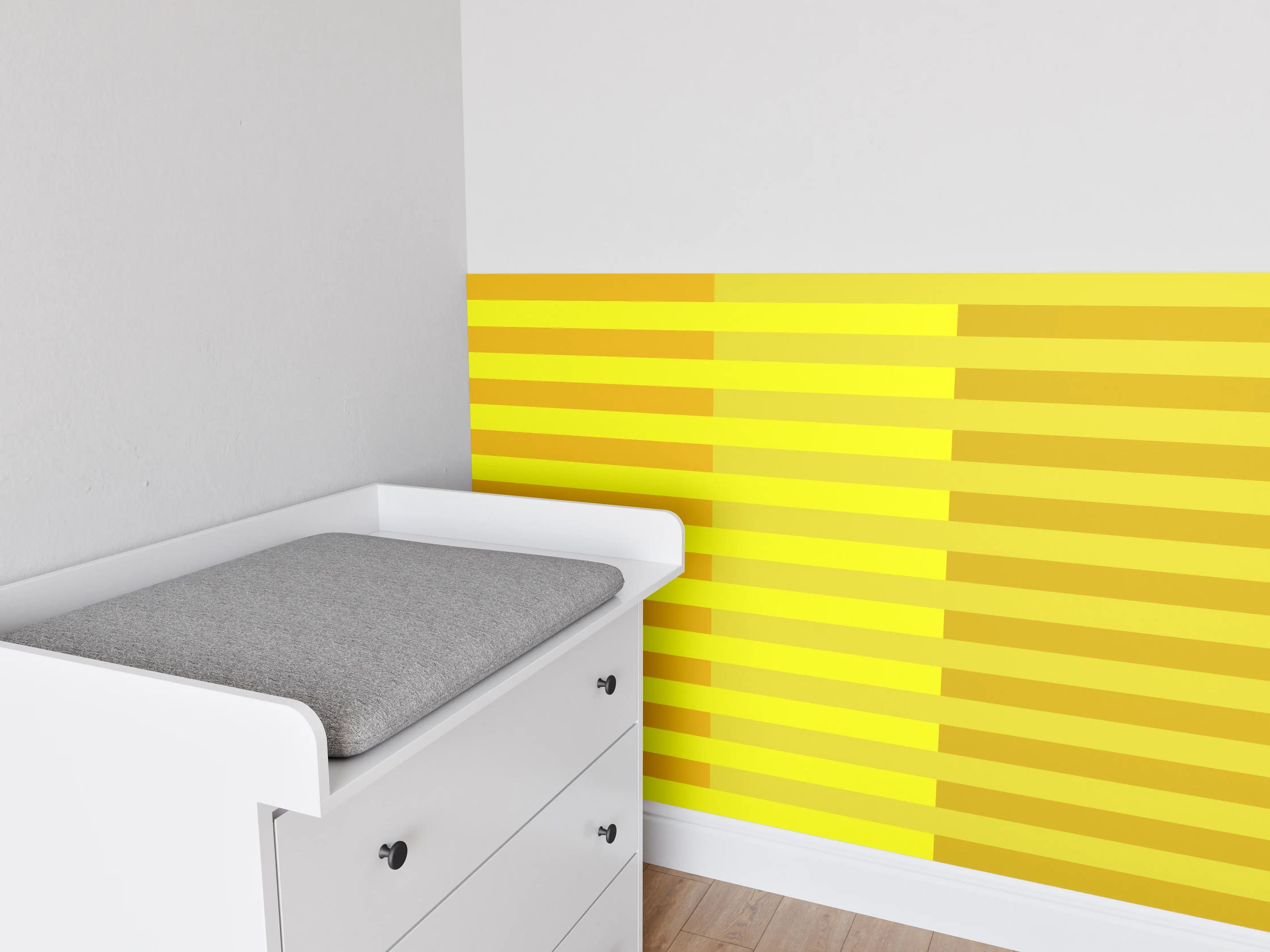 Babyzimmer Wandgestaltung - The Yellows - Multy Stripes - Lemon