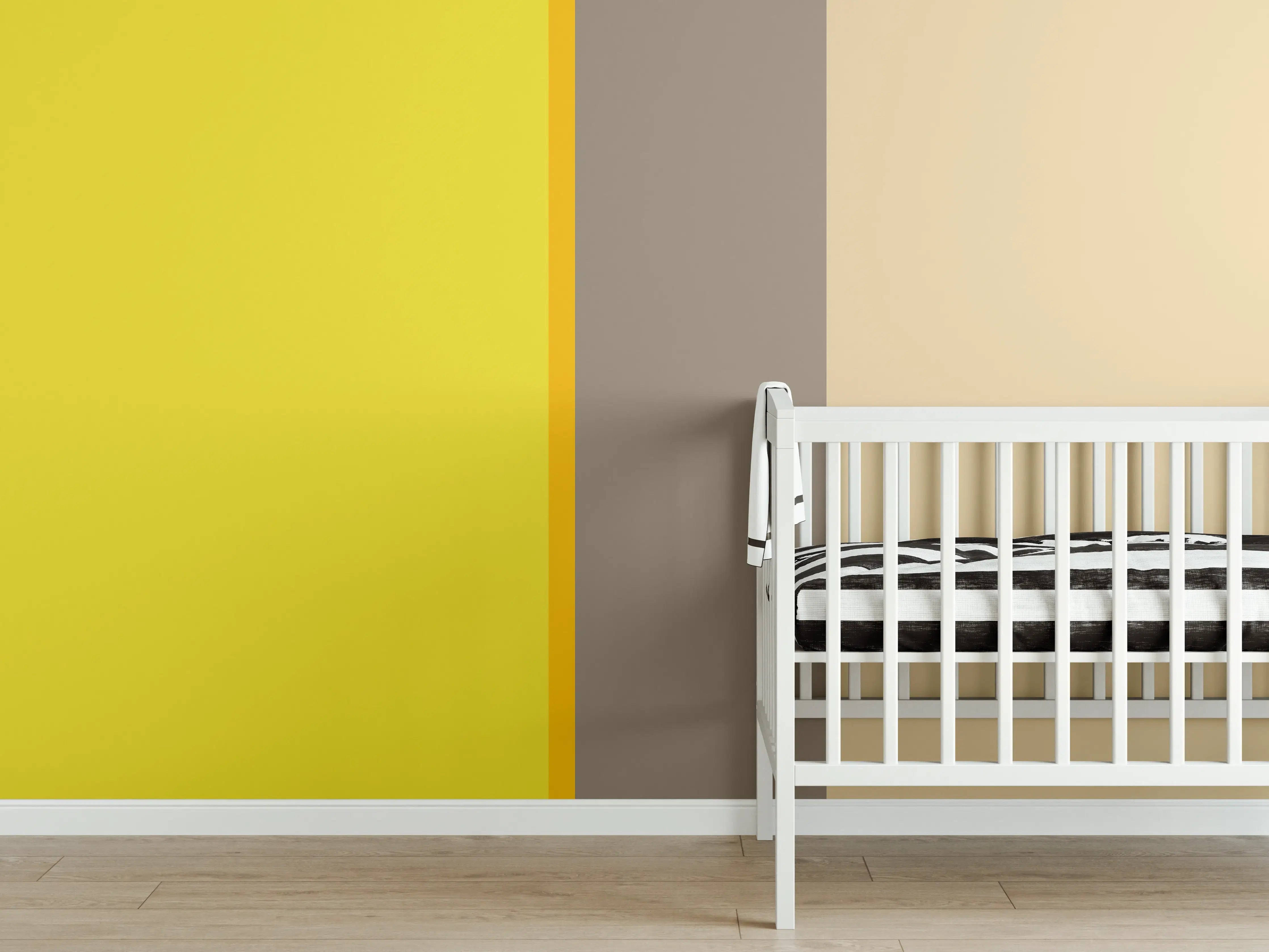 Babyzimmer Wandgestaltung - The Yellows - Vertical - Honey