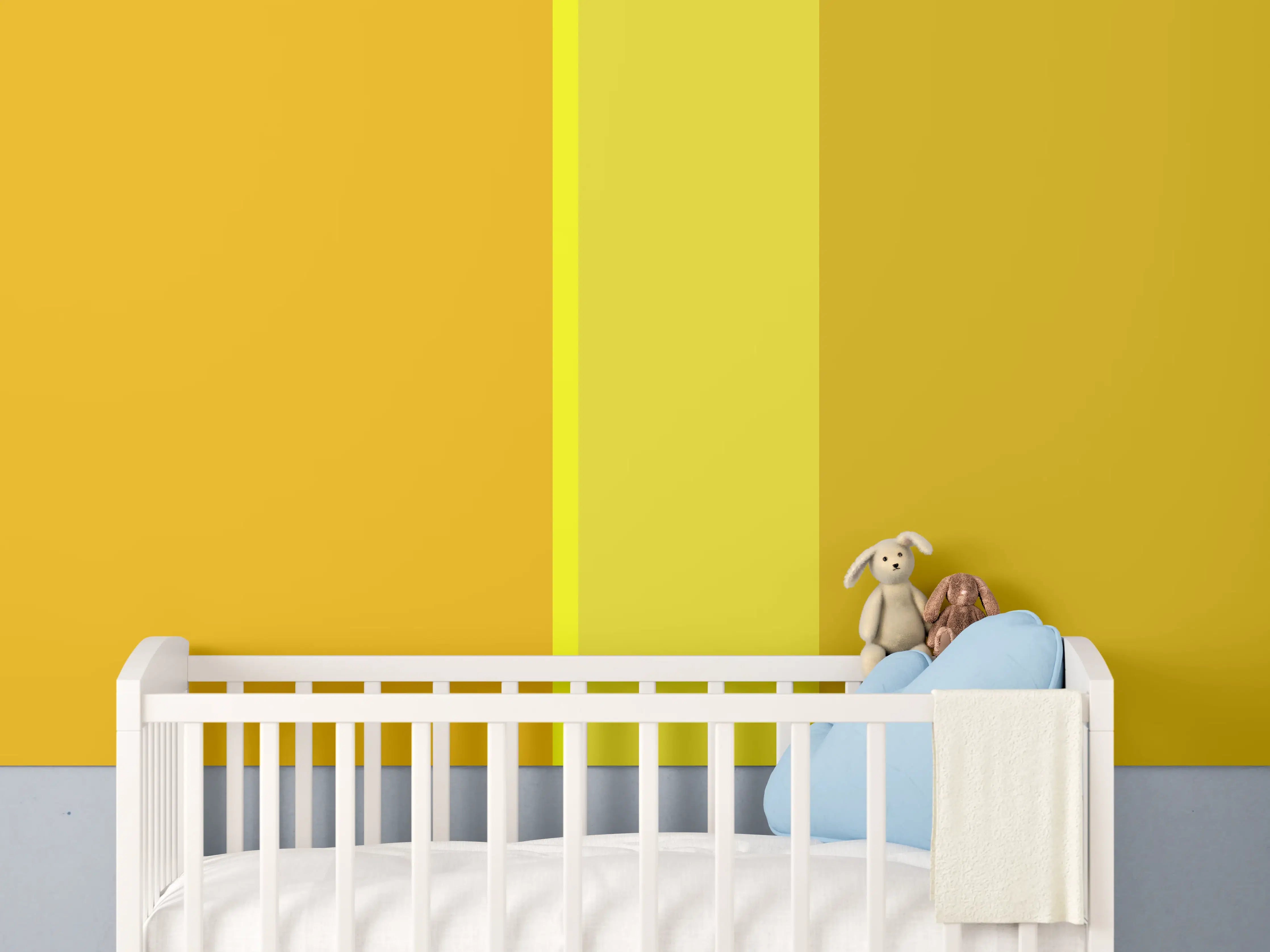 Babyzimmer Wandgestaltung - The Yellows - Vertical - Lemon