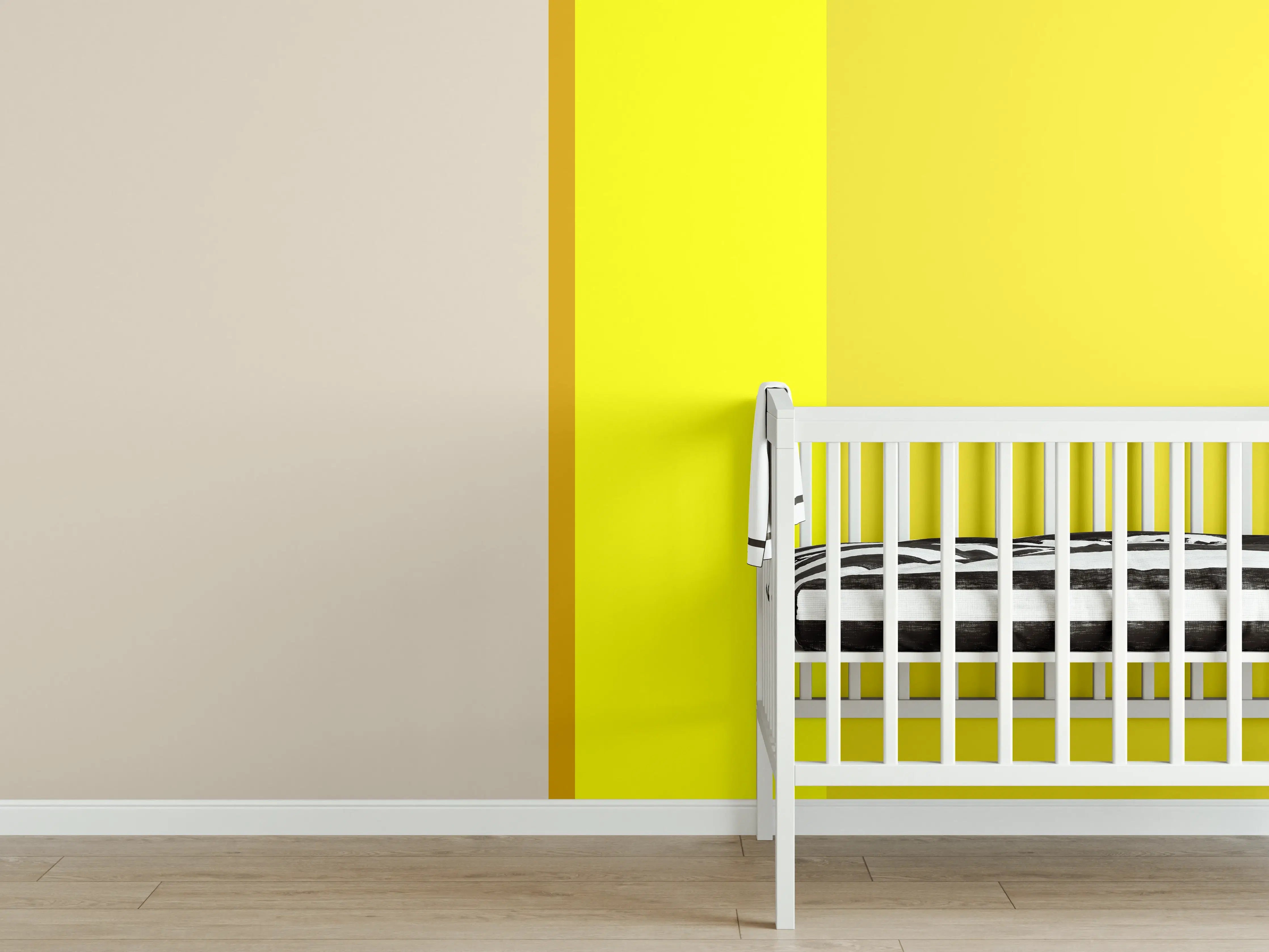 Babyzimmer Wandgestaltung - The Yellows - Vertical - Vanilla