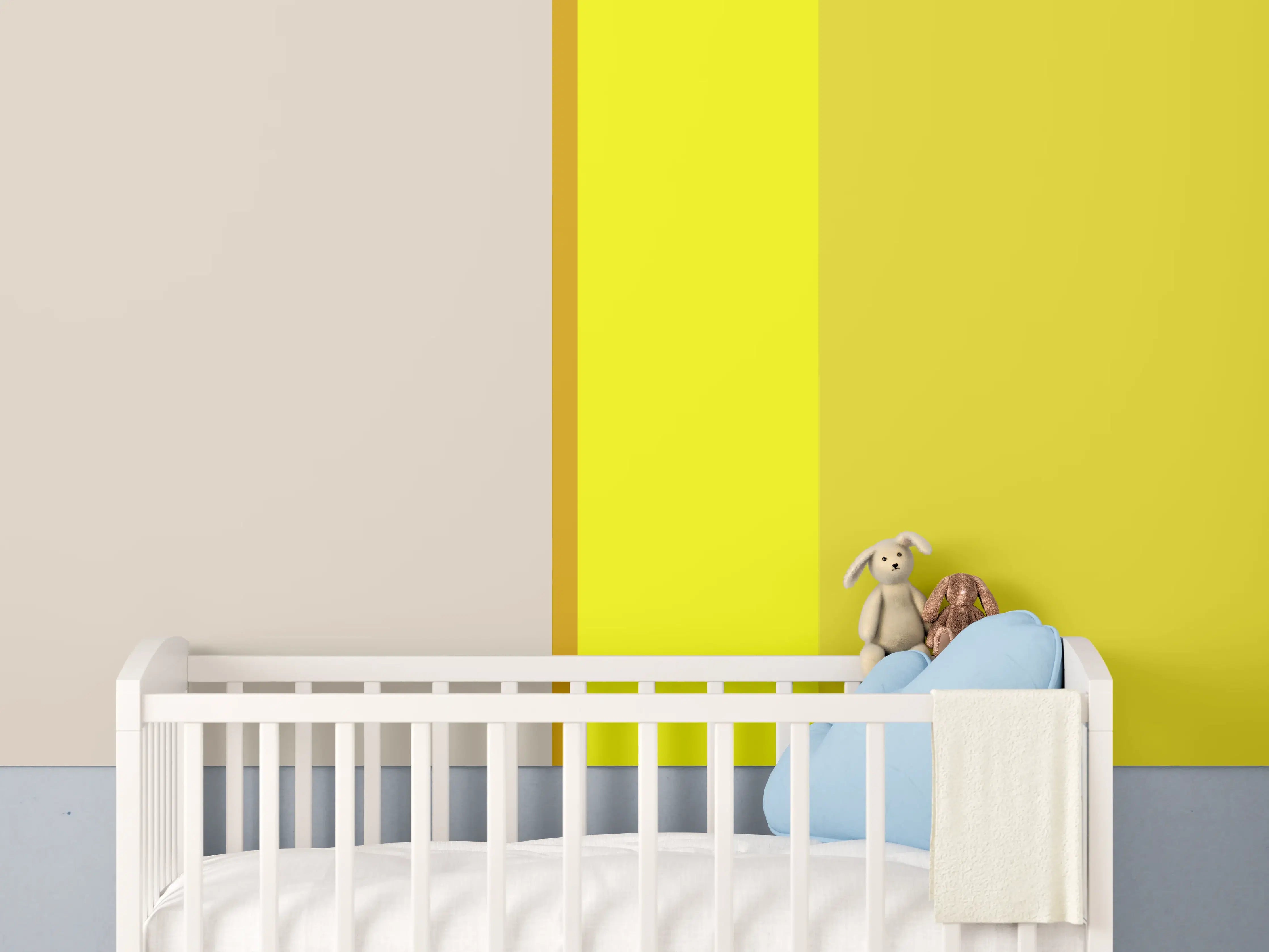 Babyzimmer Wandgestaltung - The Yellows - Vertical - Vanilla