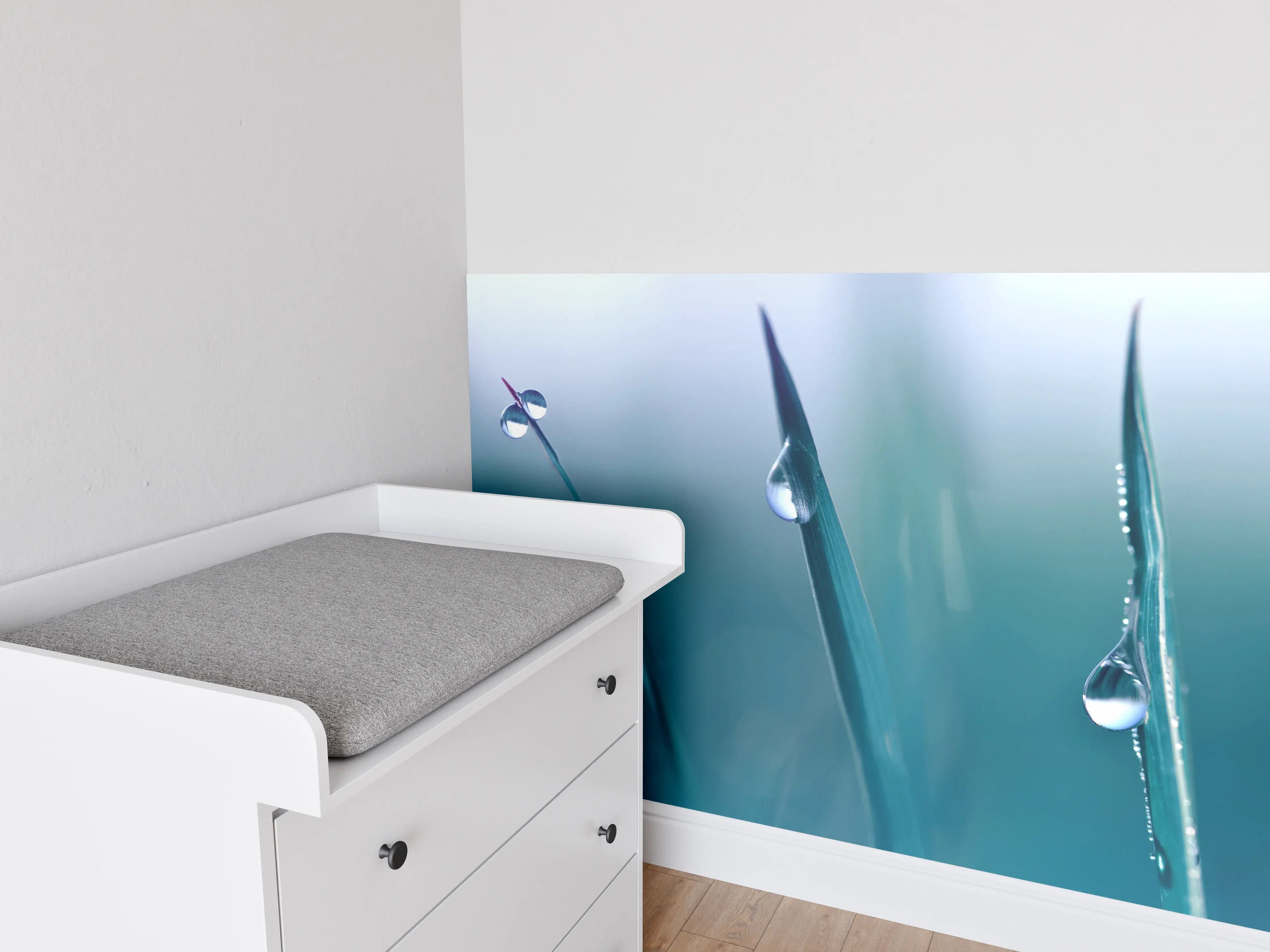 Babyzimmer Wandgestaltung - Transparente Tautropfen