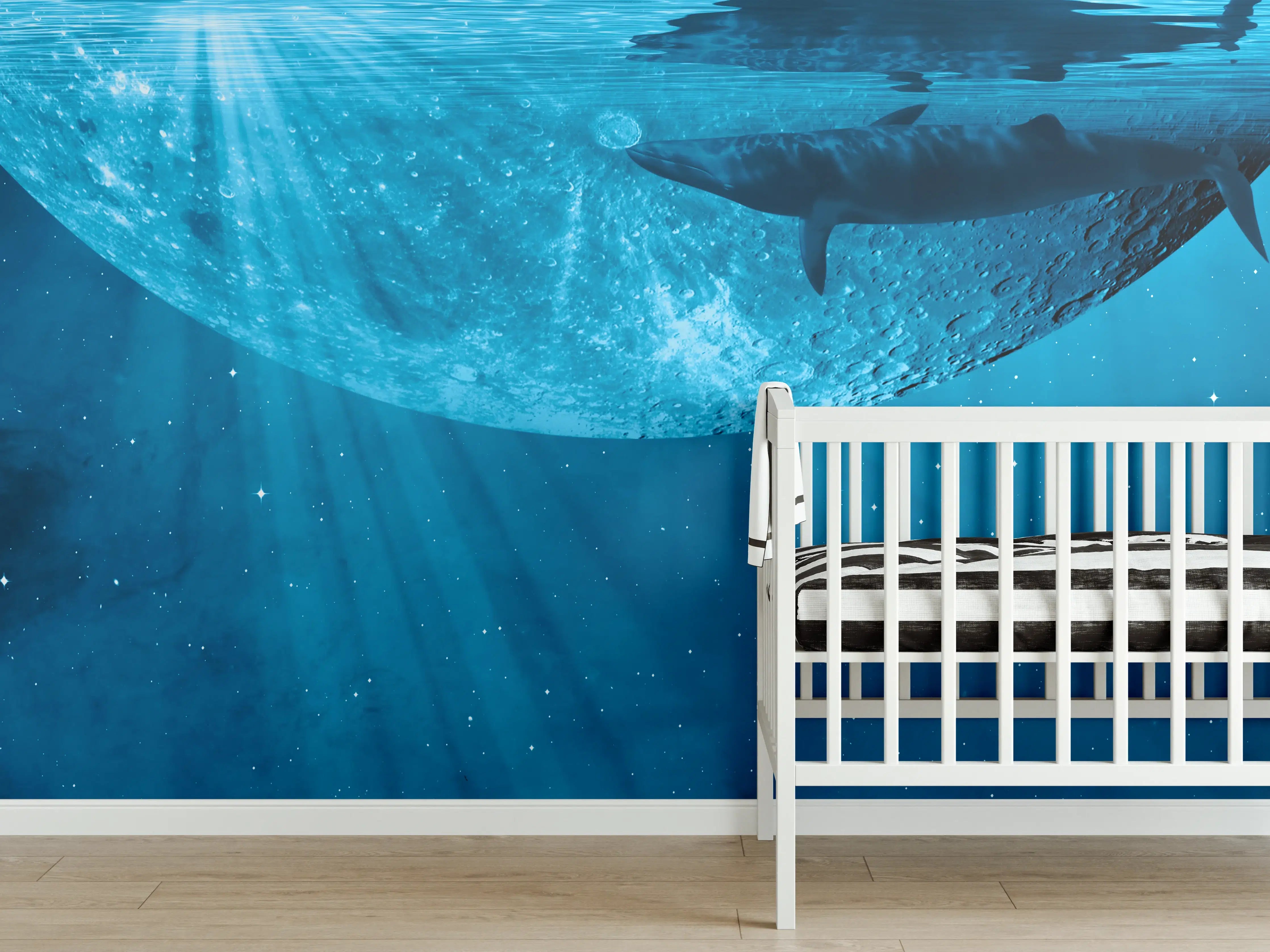 Babyzimmer Wandgestaltung - Traumbild eines Wals