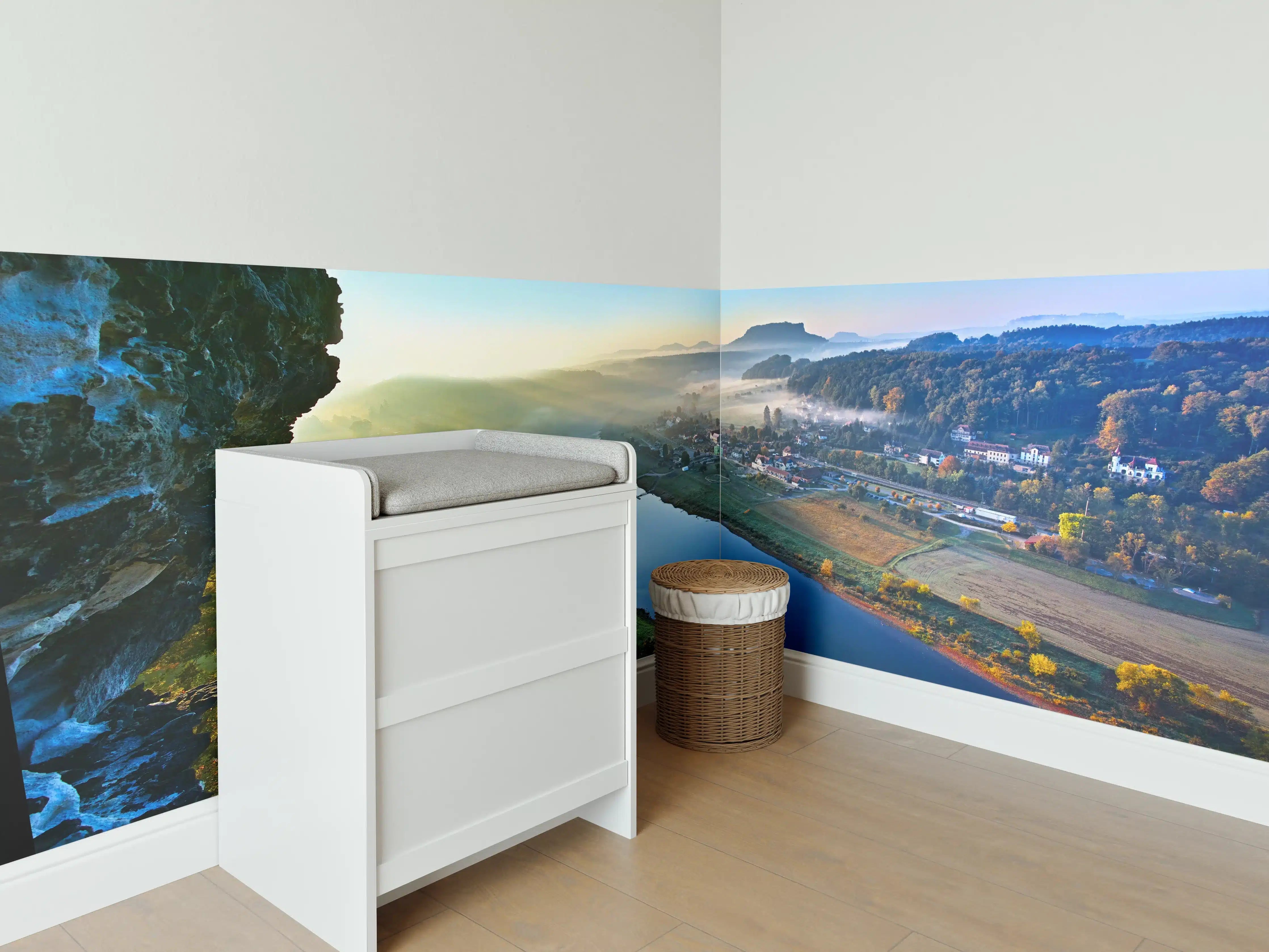 Babyzimmer Wandgestaltung - Traumhafter Ausblick Elbsandsteingebirge