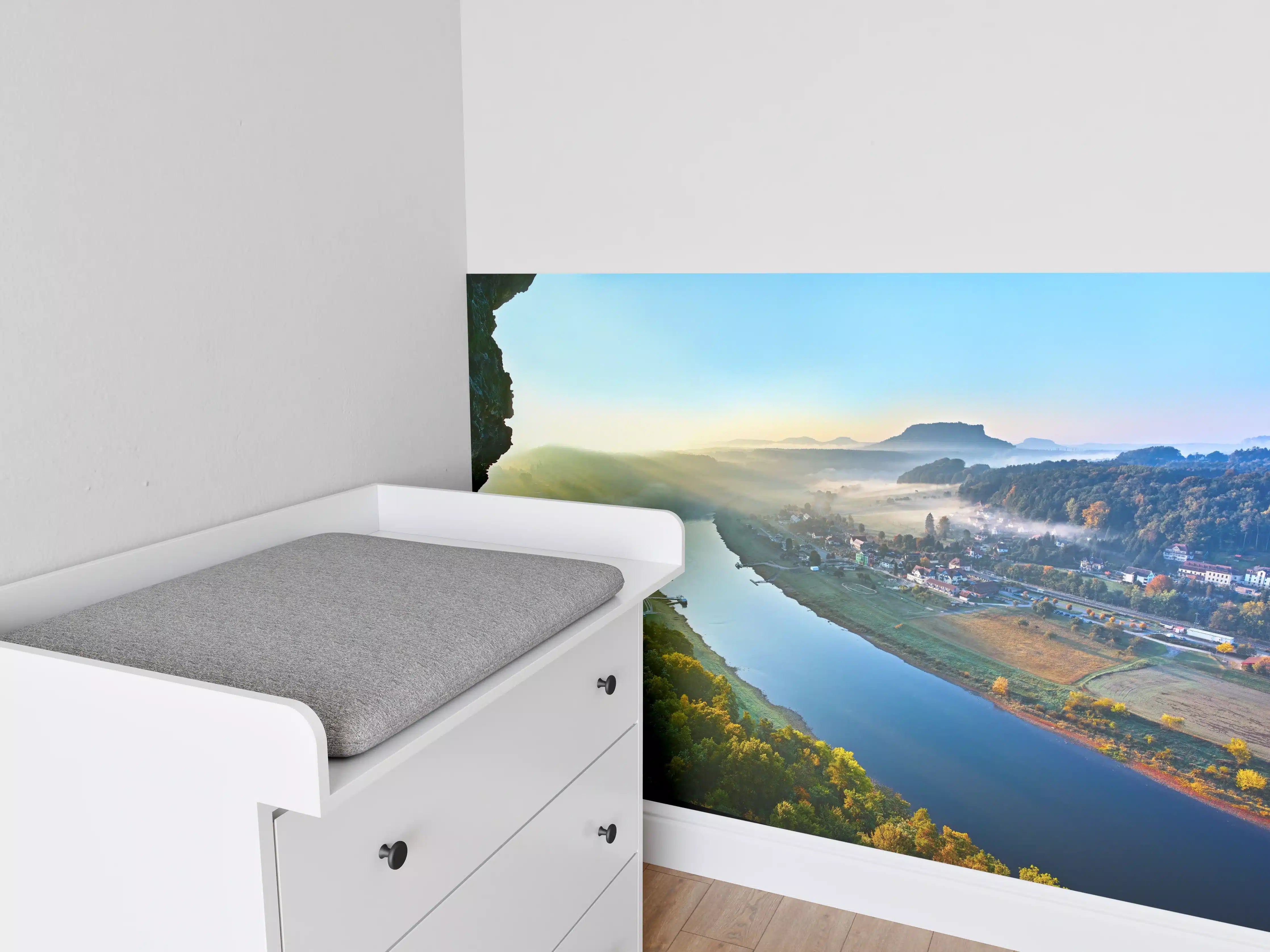 Babyzimmer Wandgestaltung - Traumhafter Ausblick Elbsandsteingebirge