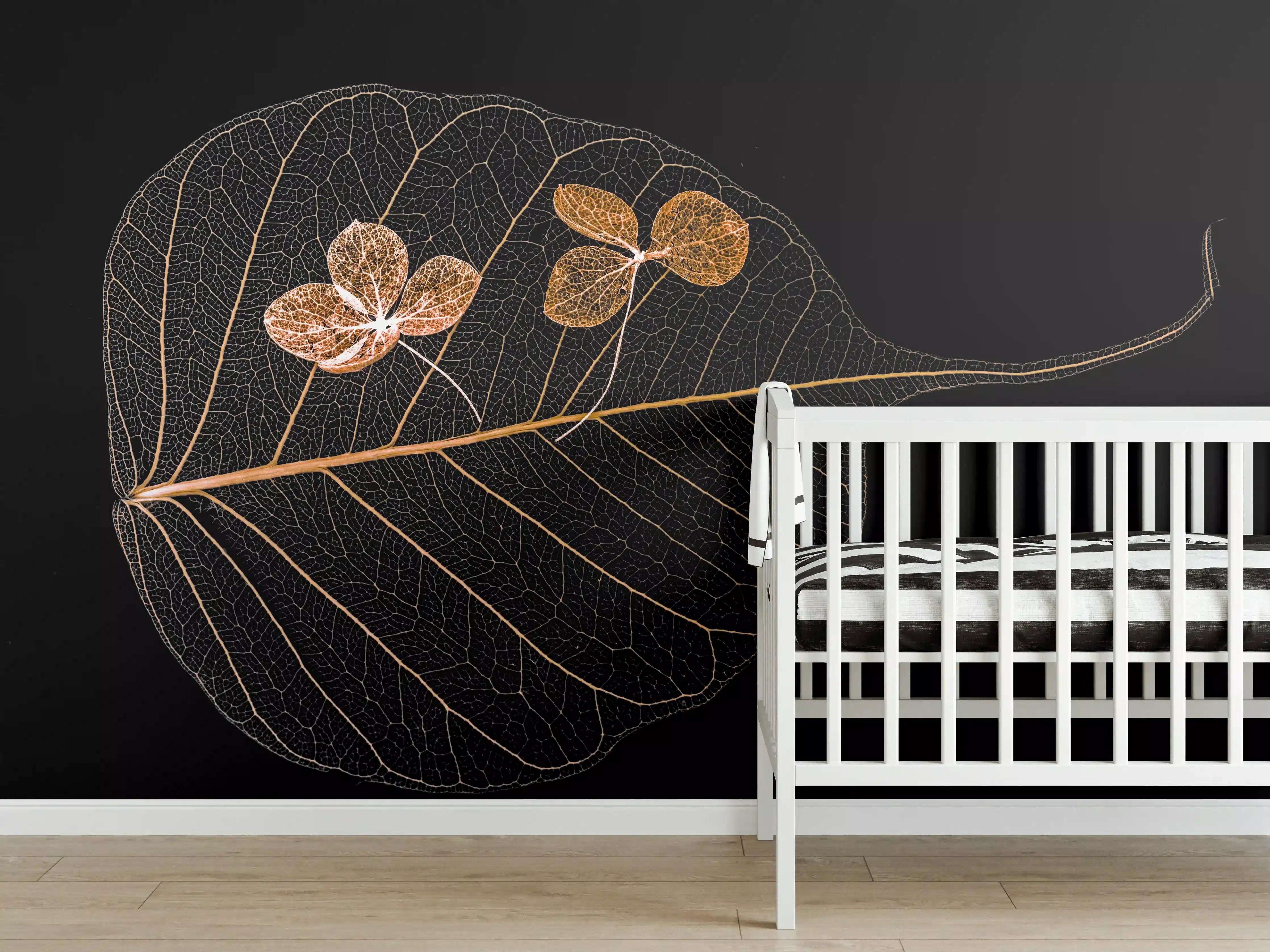 Babyzimmer Wandgestaltung - Trockene Blume im Detail
