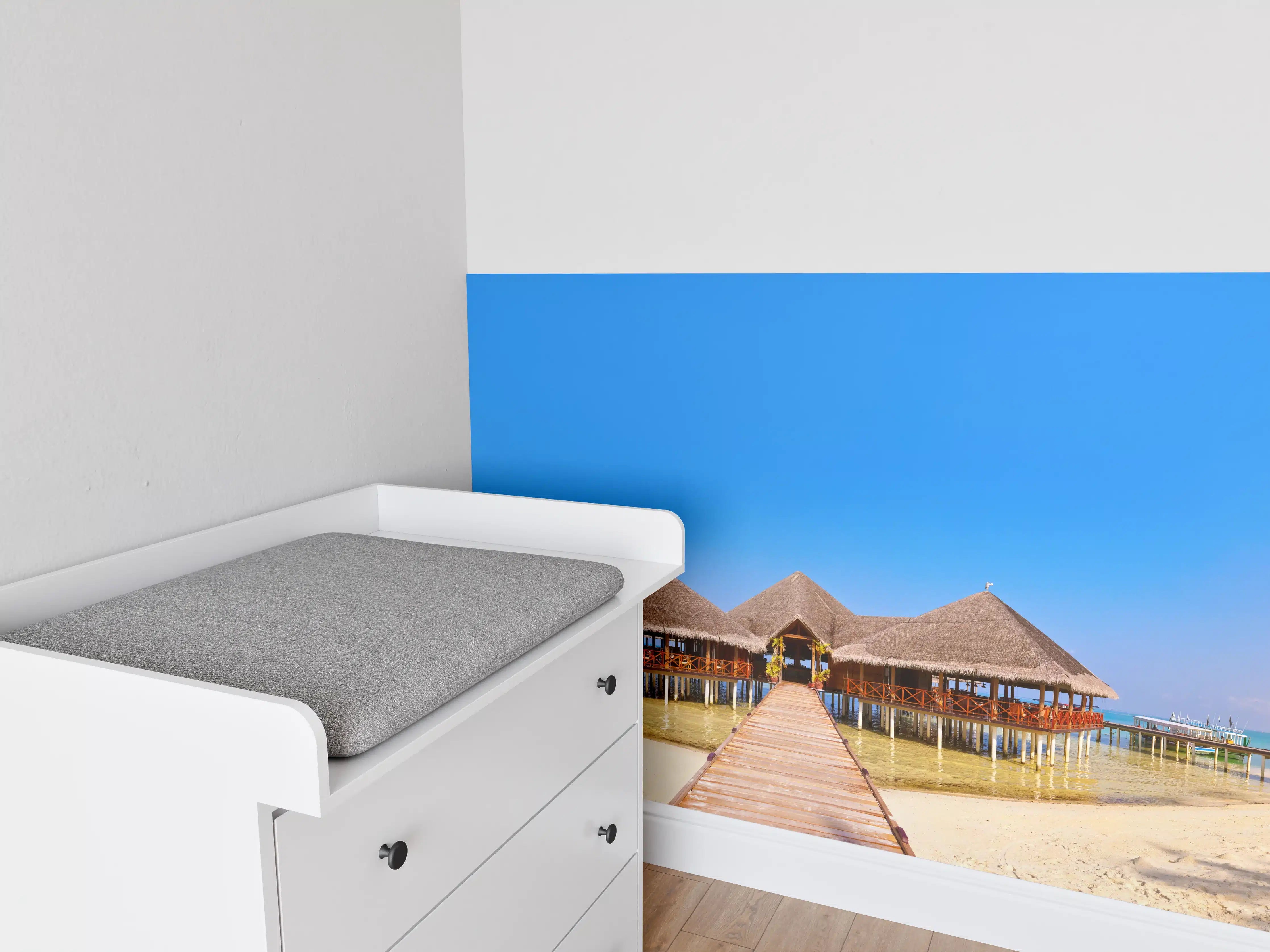 Babyzimmer Wandgestaltung - Tropische Malediveninsel