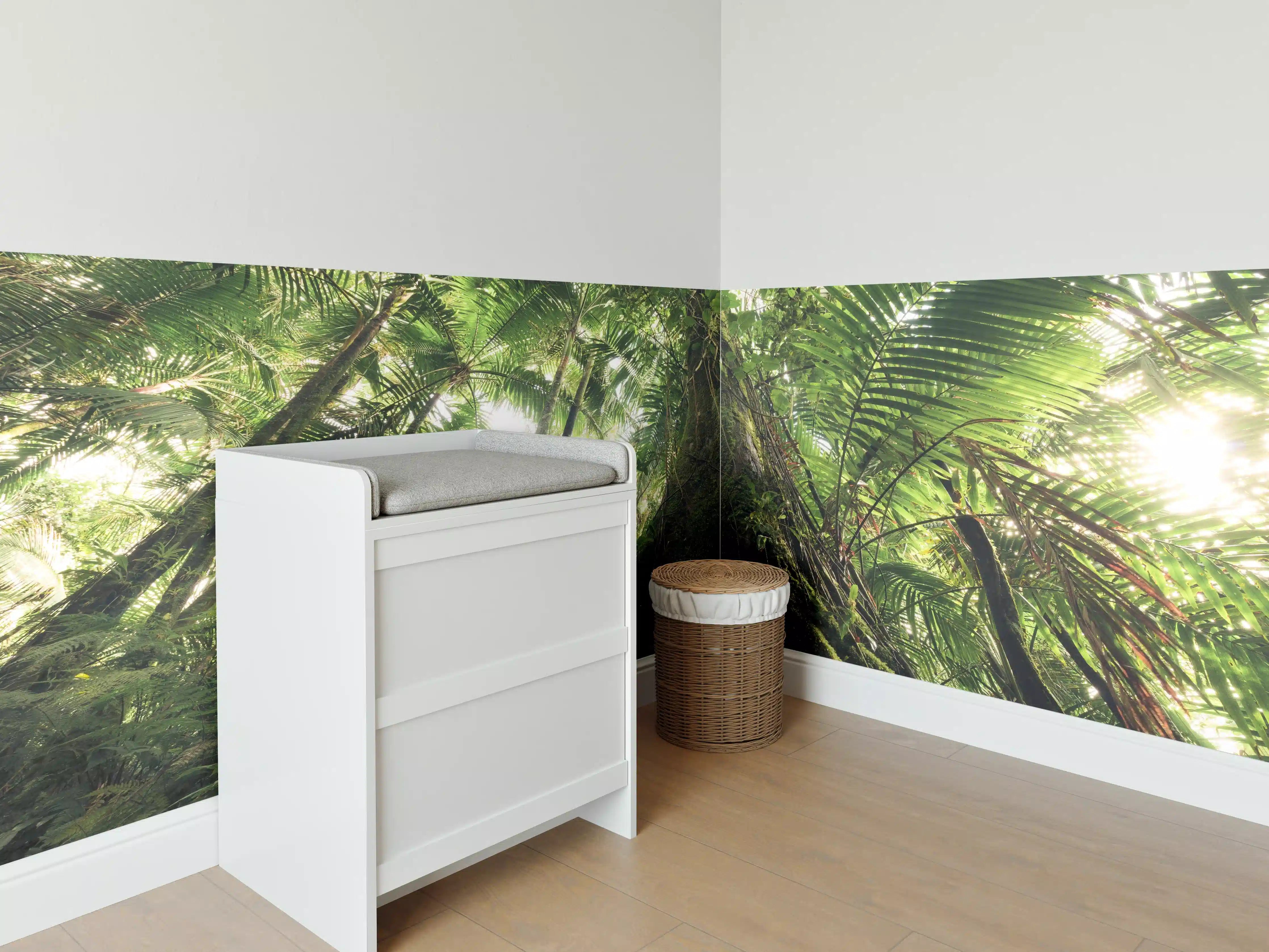 Babyzimmer Wandgestaltung - Tropischer Dschungel Wald