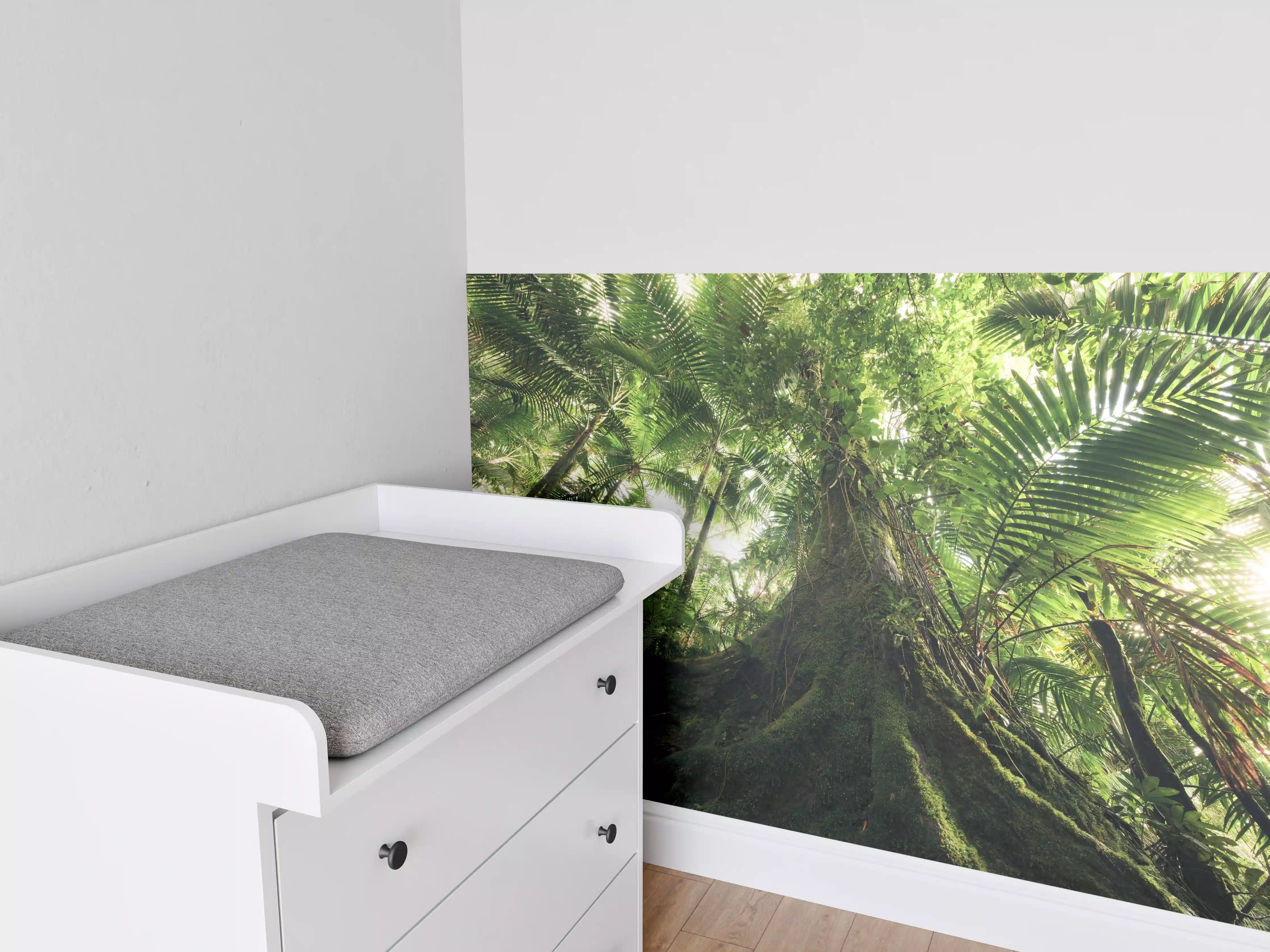 Babyzimmer Wandgestaltung - Tropischer Dschungel Wald