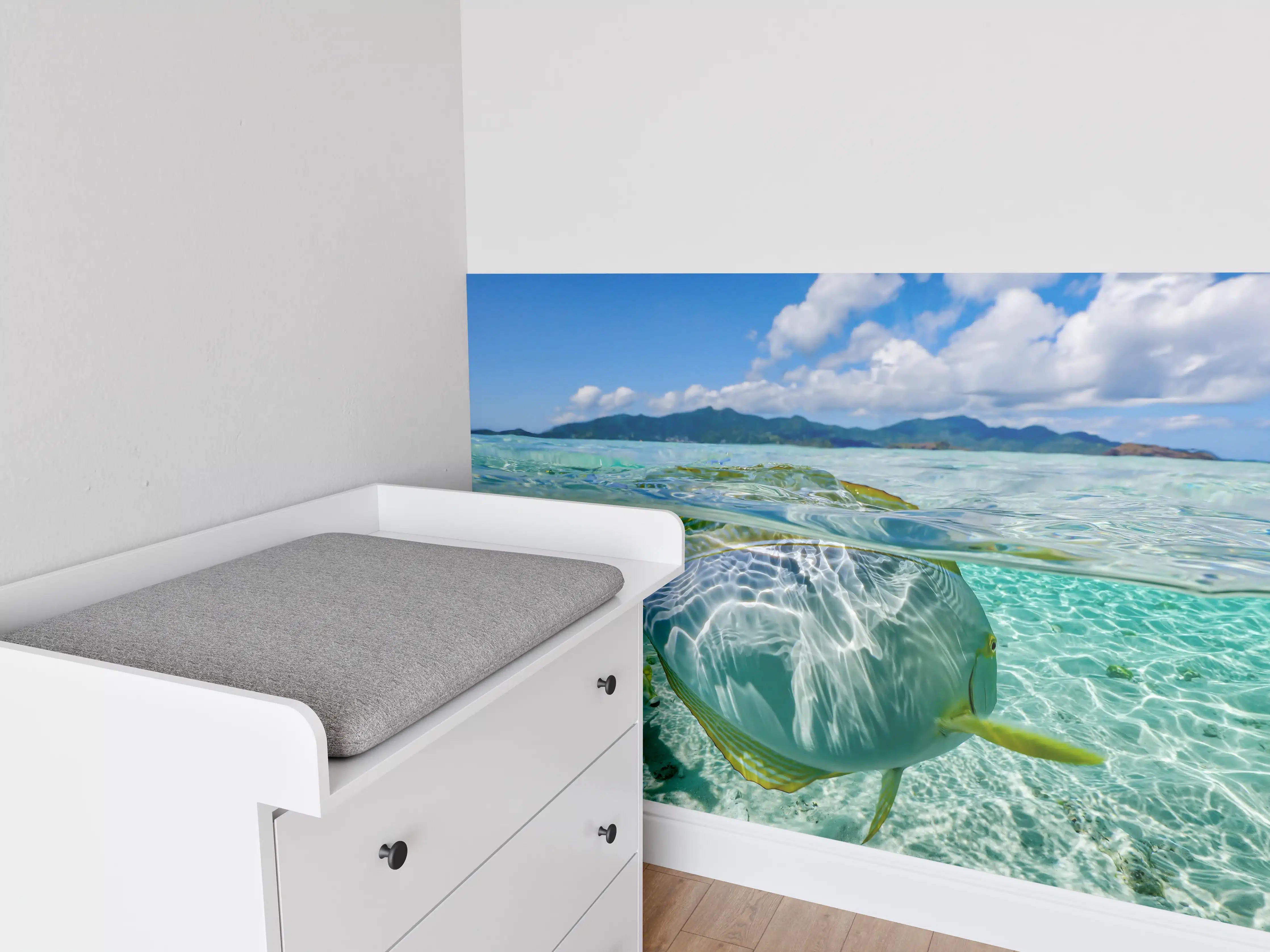 Babyzimmer Wandgestaltung - Tropischer Fisch - Unterwasserwelt