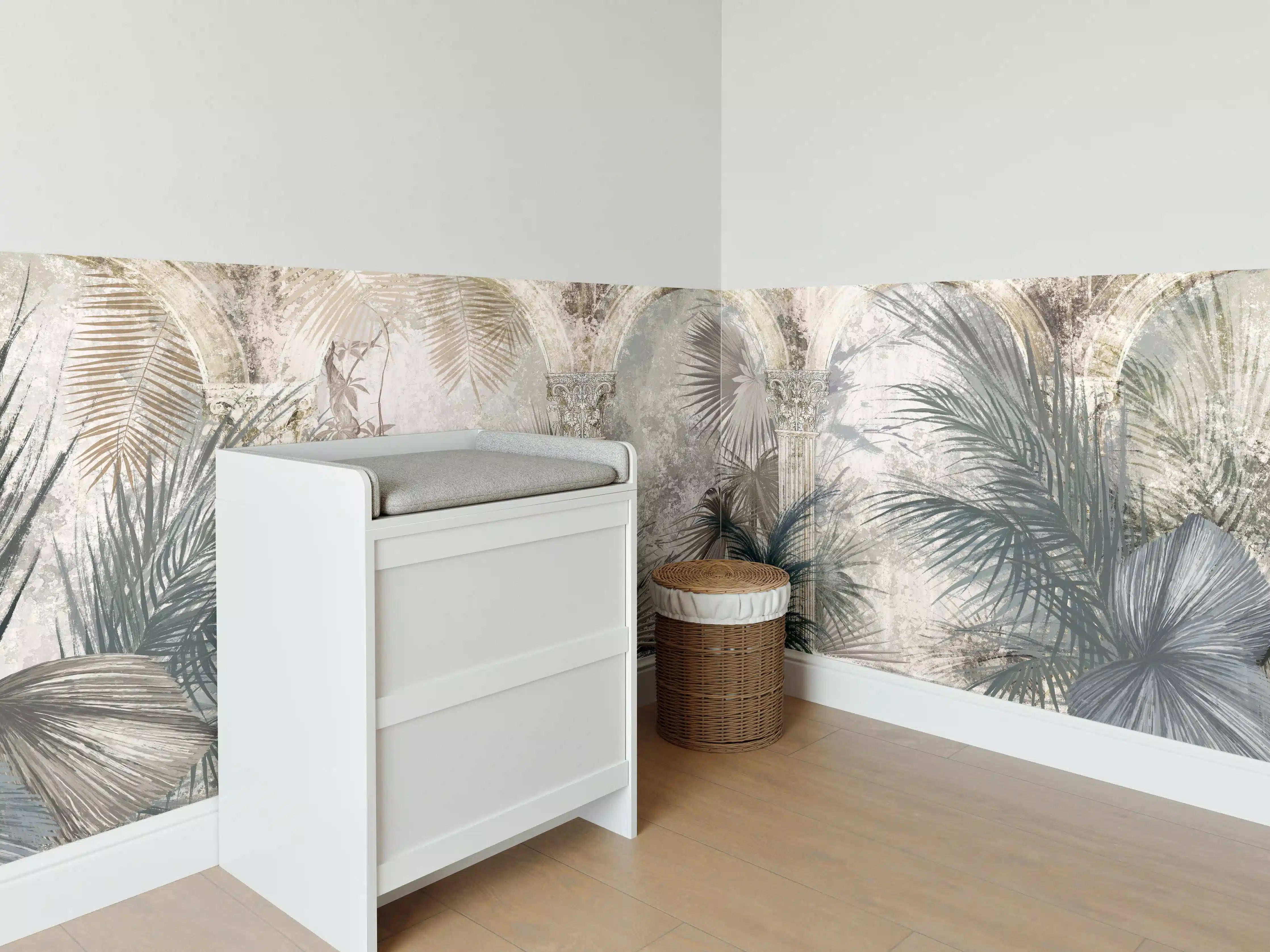 Babyzimmer Wandgestaltung - Tropischer Wald - Zeichnung