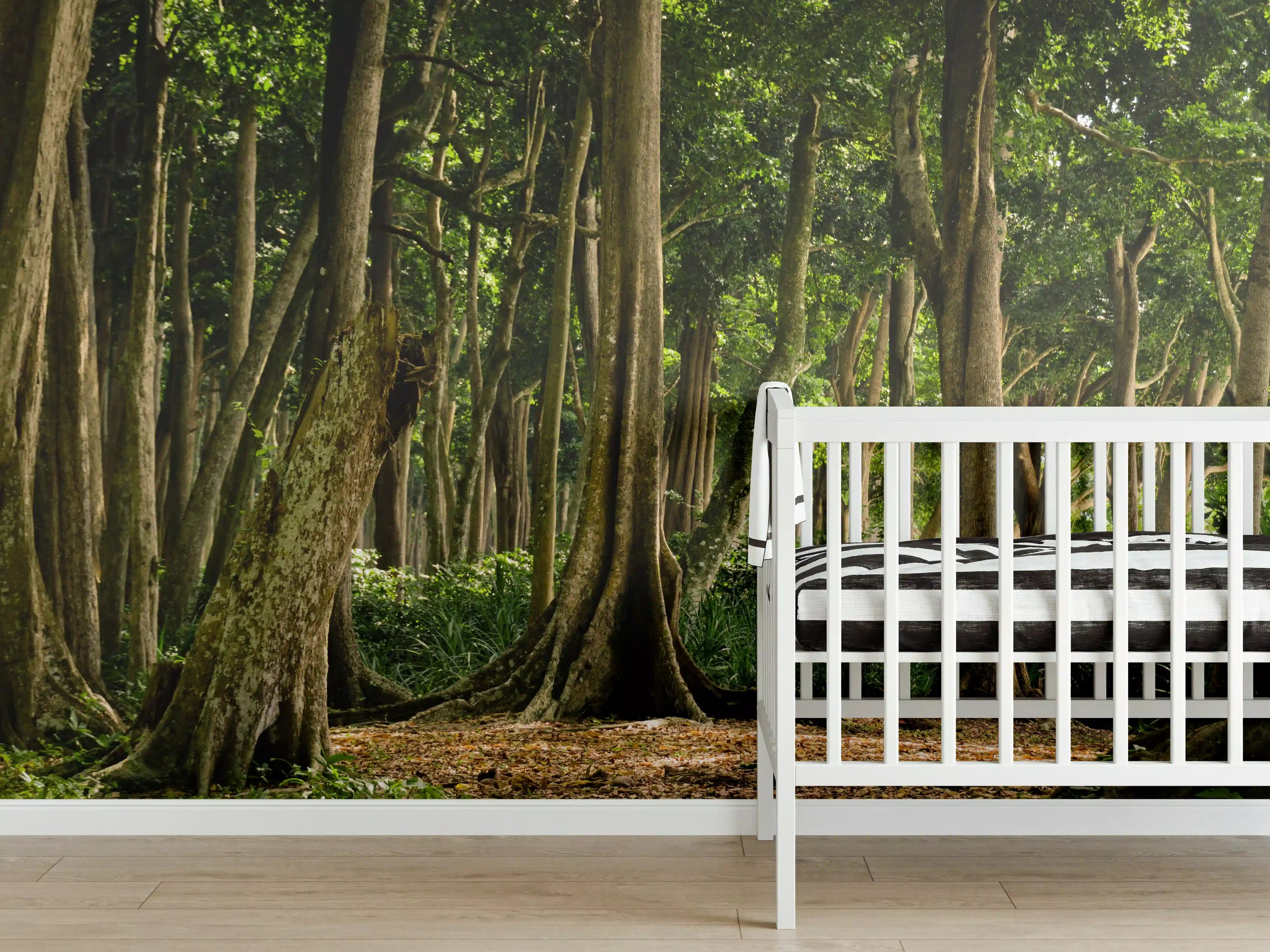 Babyzimmer Wandgestaltung - Tropischer Wald auf der Insel Havelock