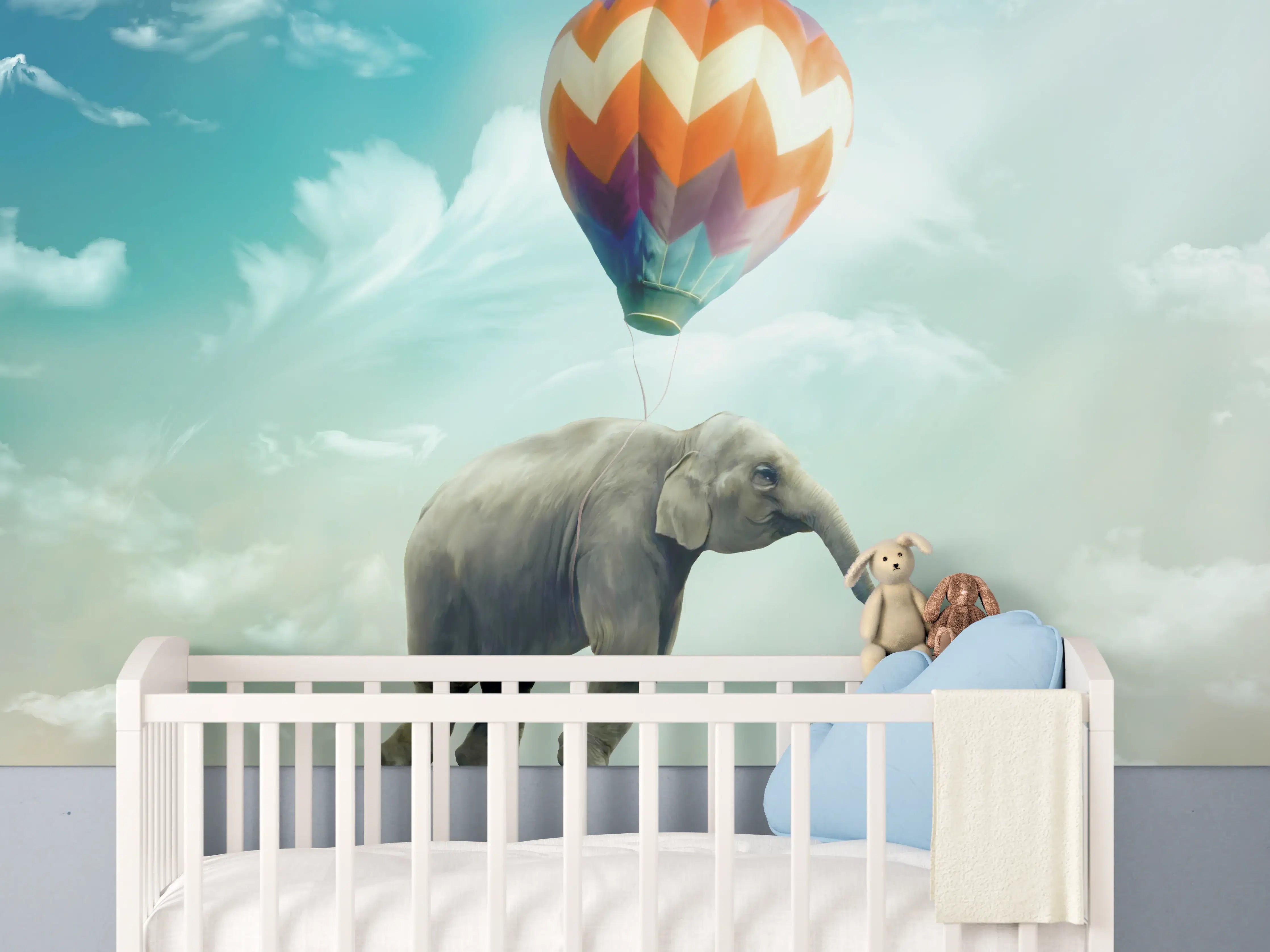 Babyzimmer Wandgestaltung - Unrealistische Darstellung 