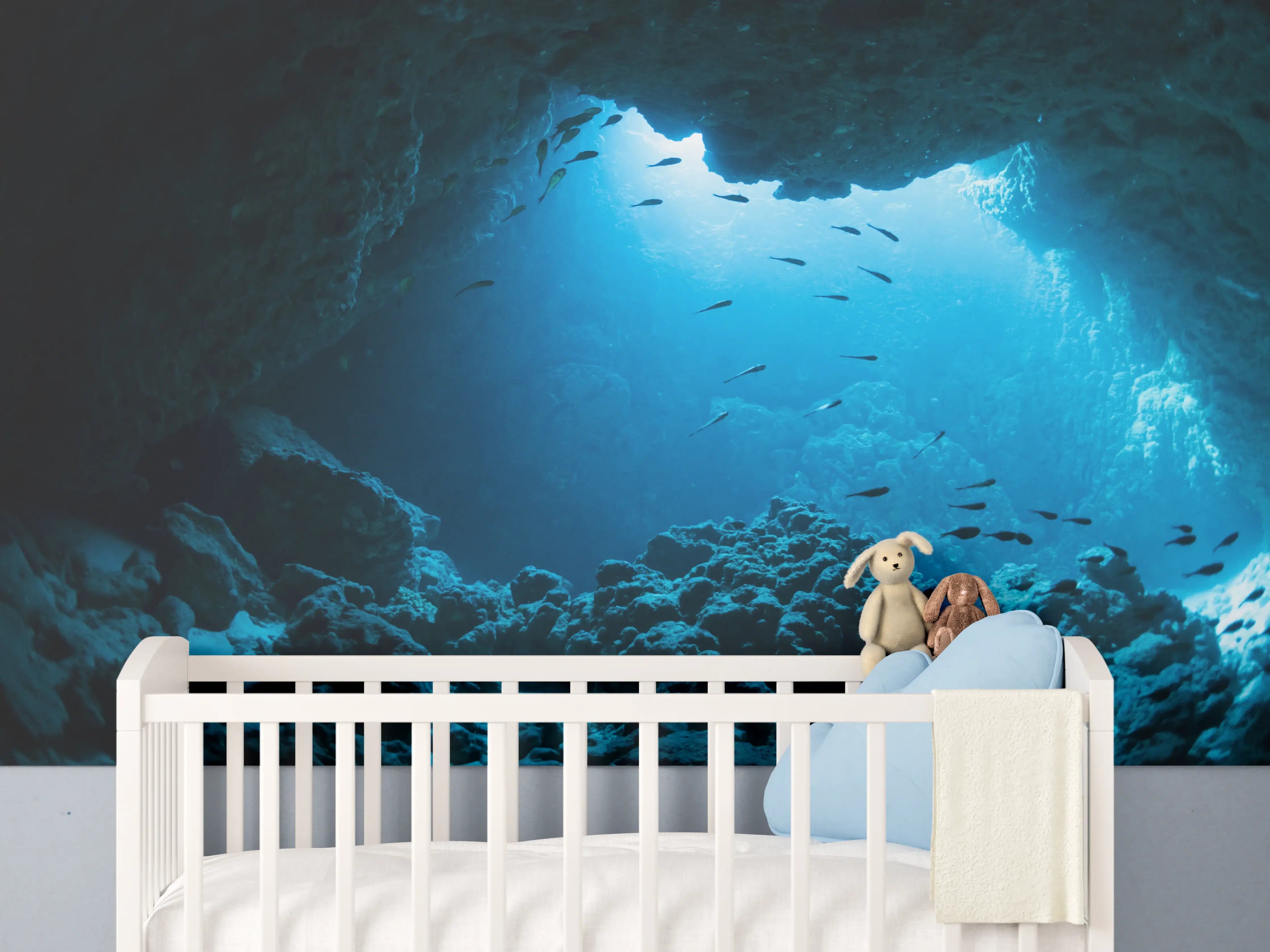 Babyzimmer Wandgestaltung - Unterwasser-Höhle in Miyako-jima