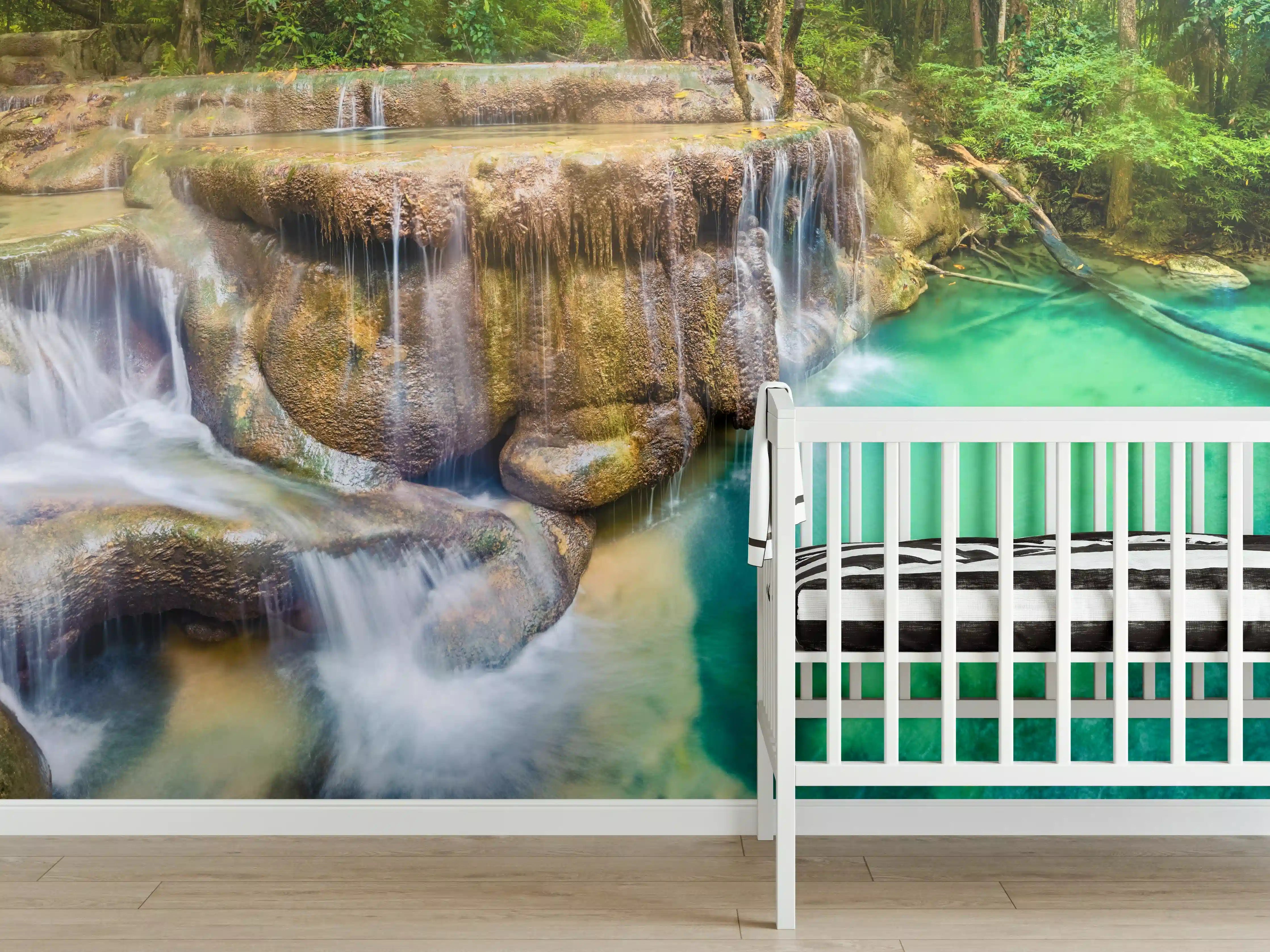 Babyzimmer Wandgestaltung - Verborgene Oase im Regenwald