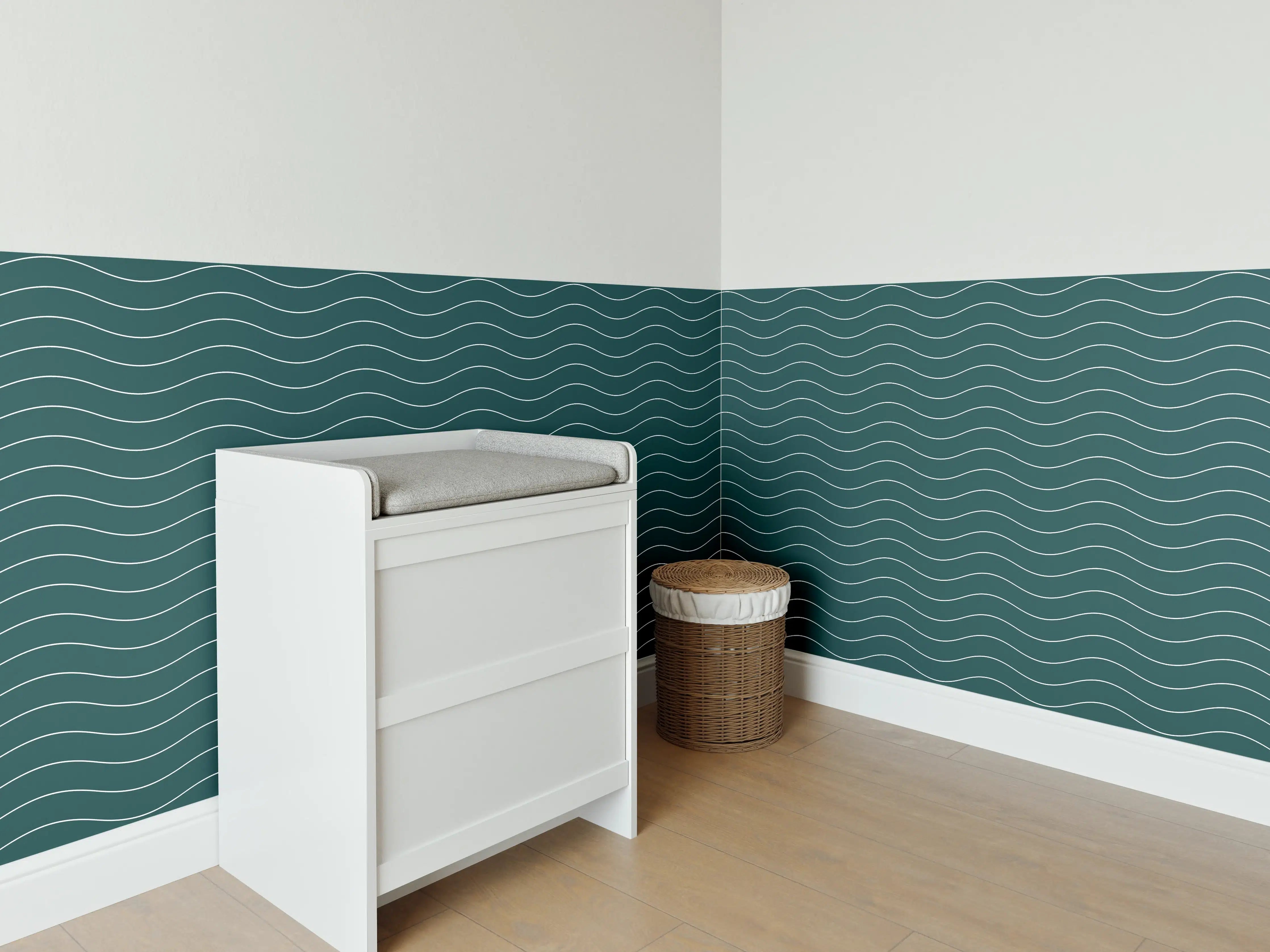 Babyzimmer Wandgestaltung - Verführerisches Petrol-Design
