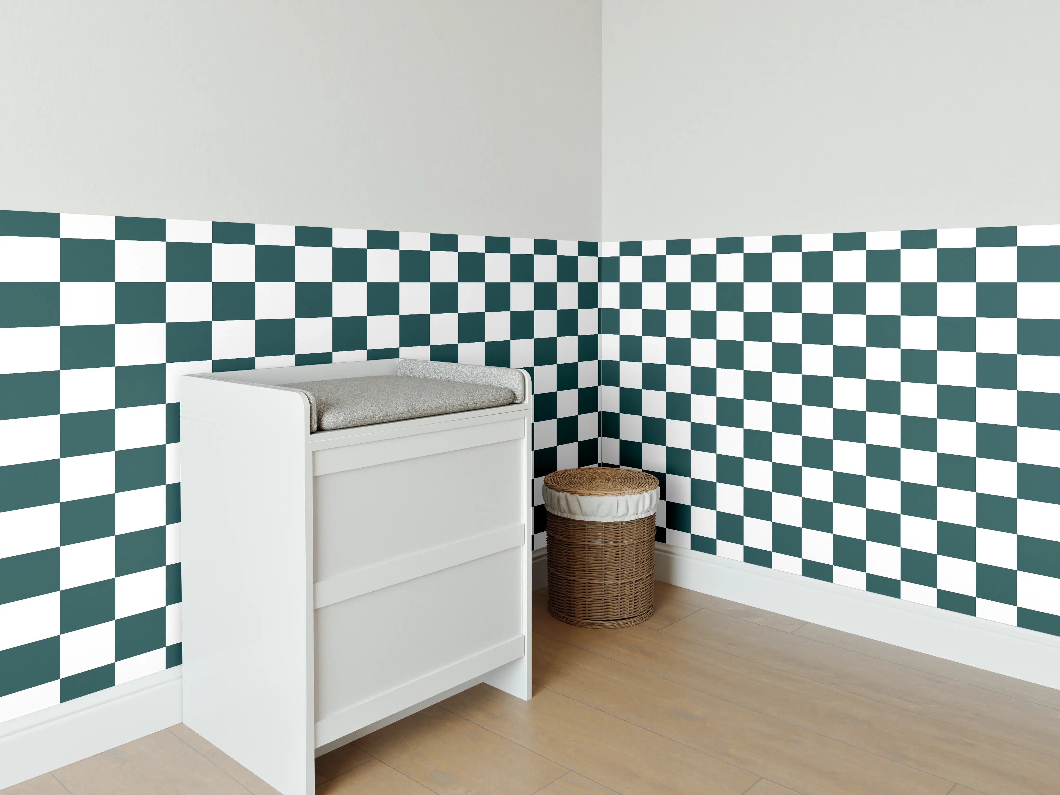 Babyzimmer Wandgestaltung - Verkehrsgelbes Retro - Verwandlung