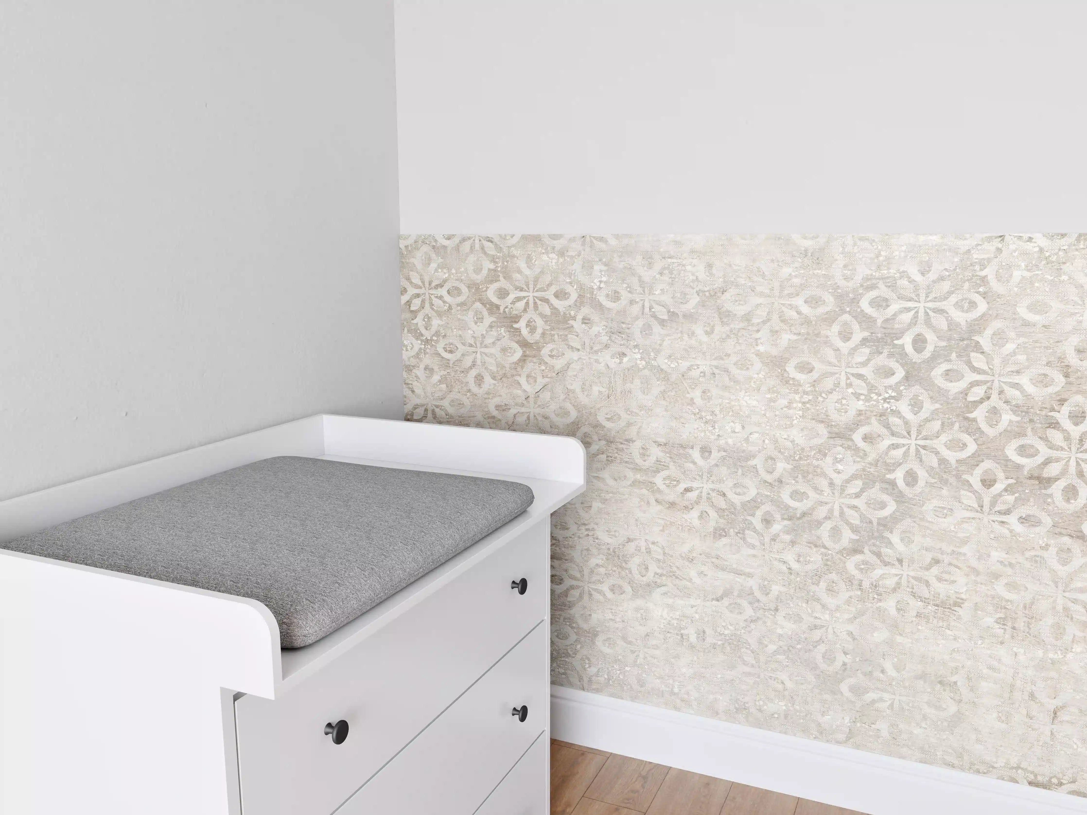 Babyzimmer Wandgestaltung - Verunreinigtes Ornament Muster