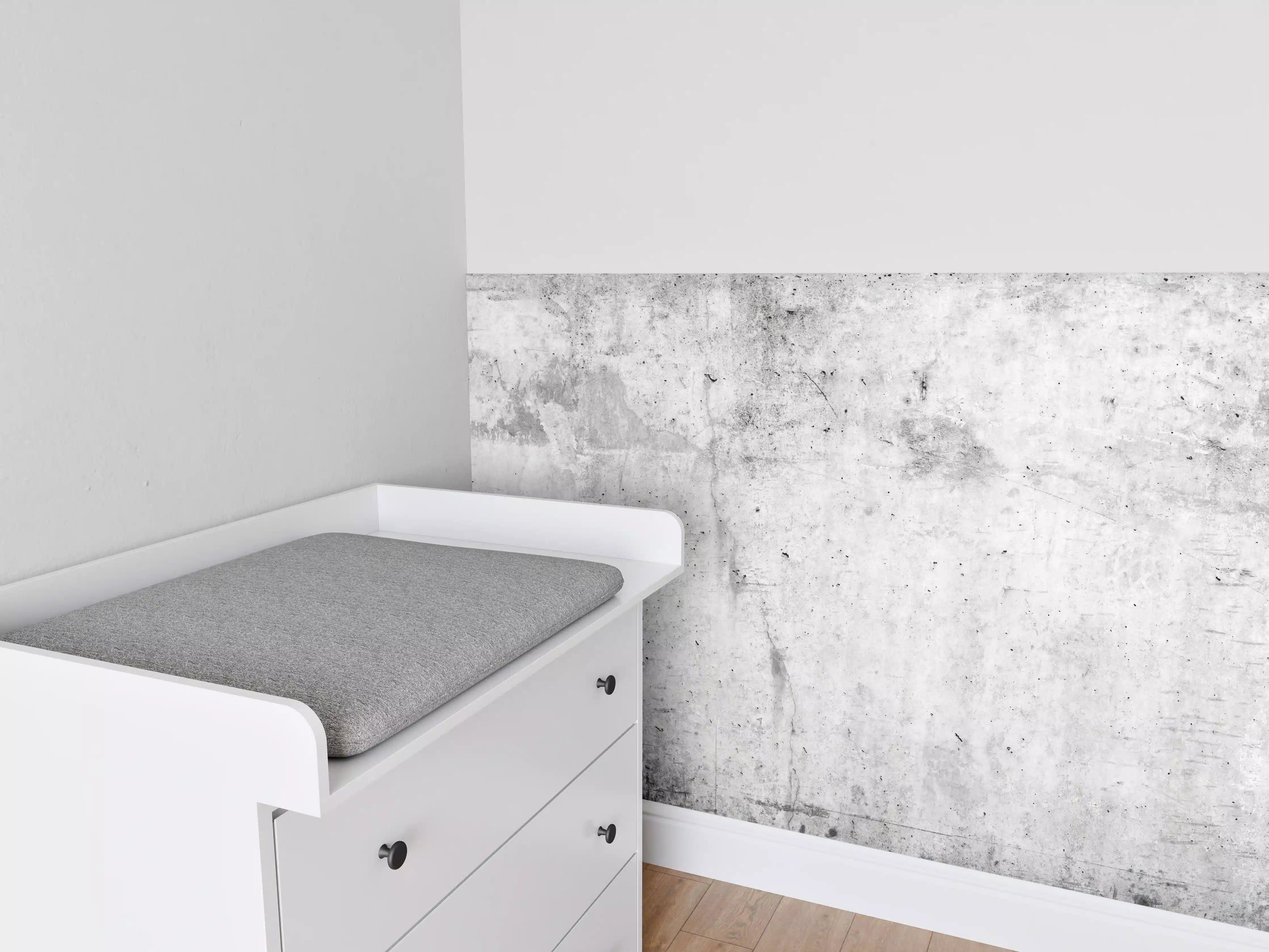 Babyzimmer Wandgestaltung - Verwitterte weiße Betonwandtextur