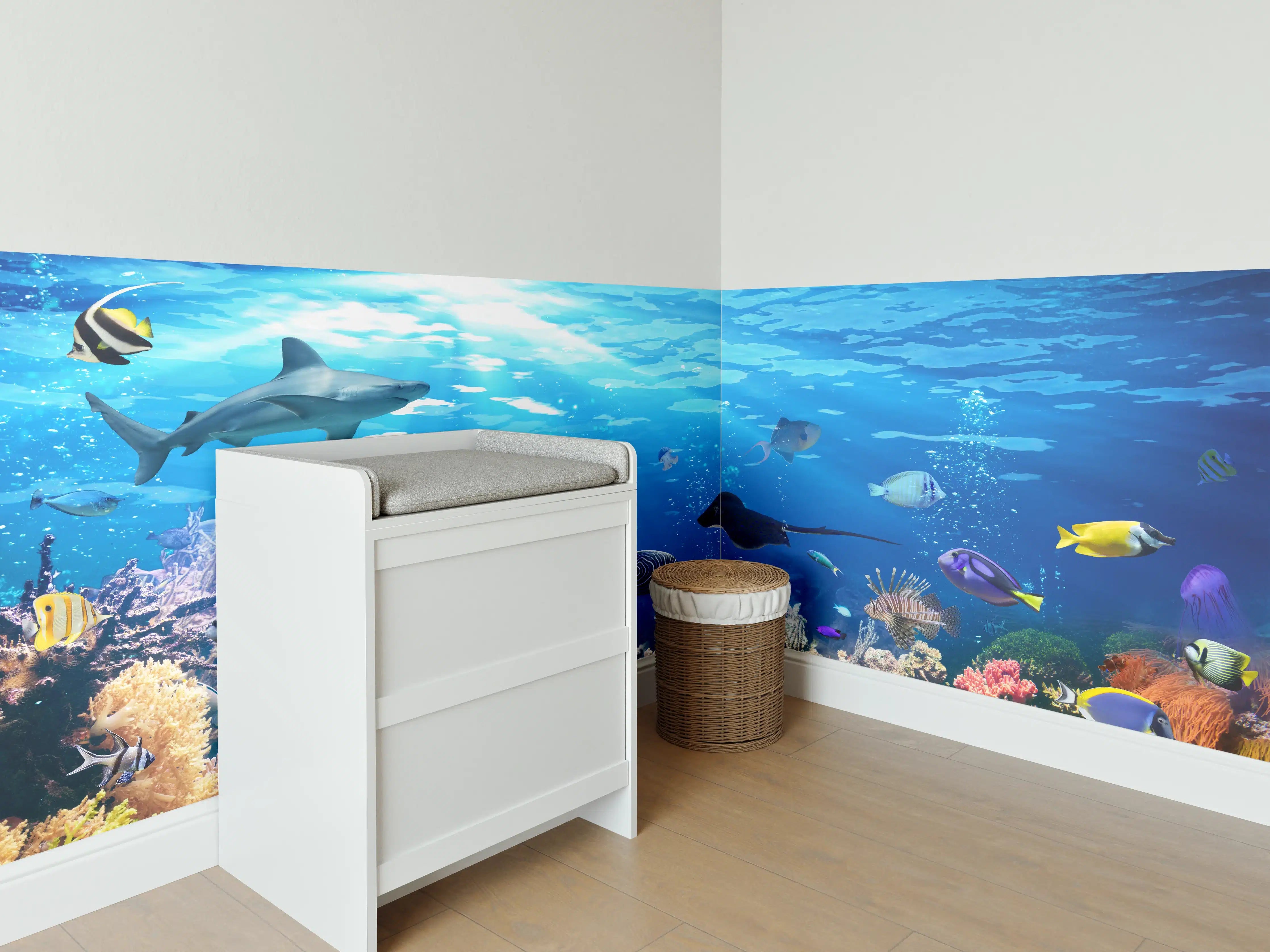 Babyzimmer Wandgestaltung - Vielfältige Unterwasserwelt