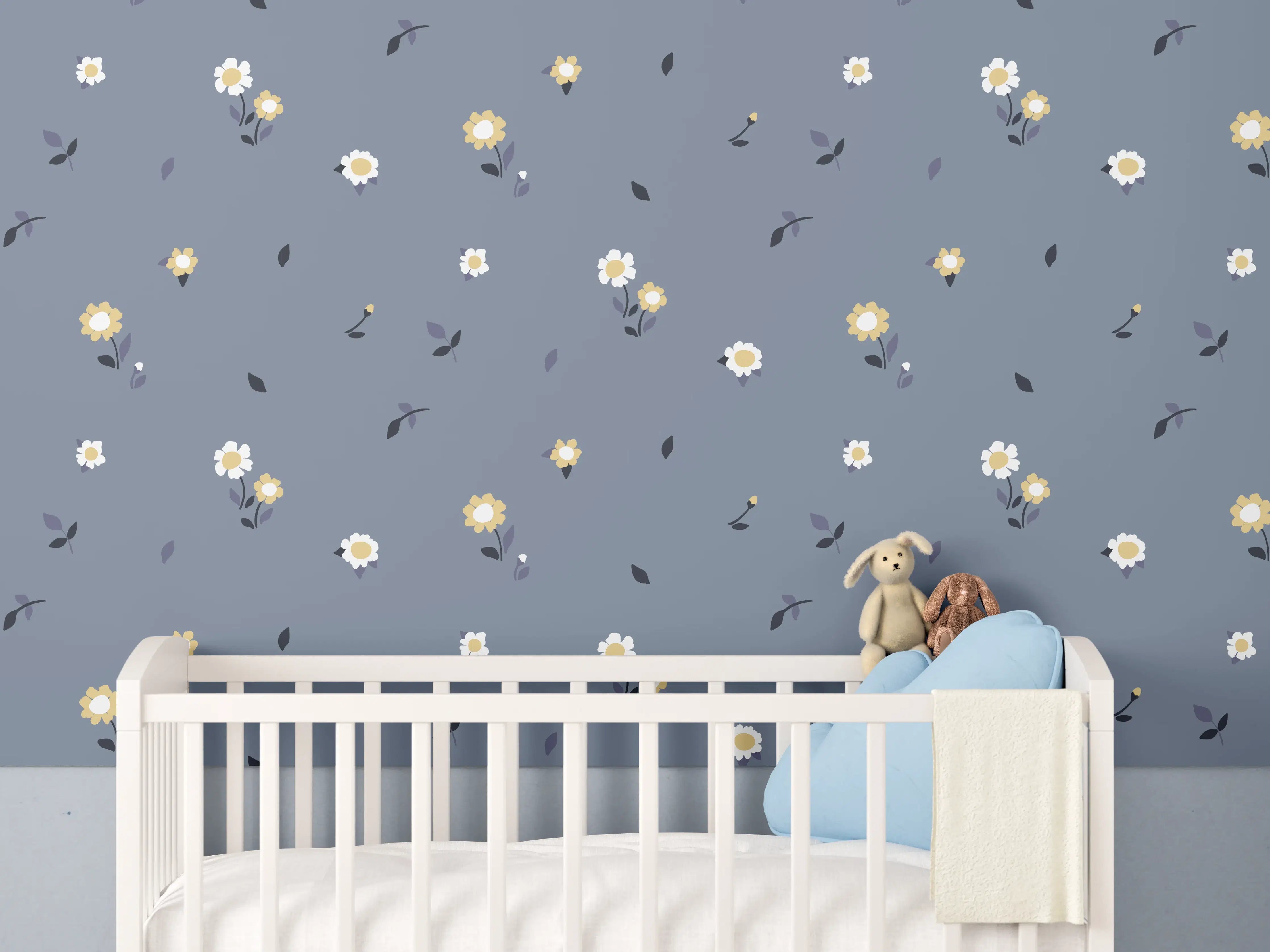 Babyzimmer Wandgestaltung - Vintage Bloom Ditsy Blumenmuster