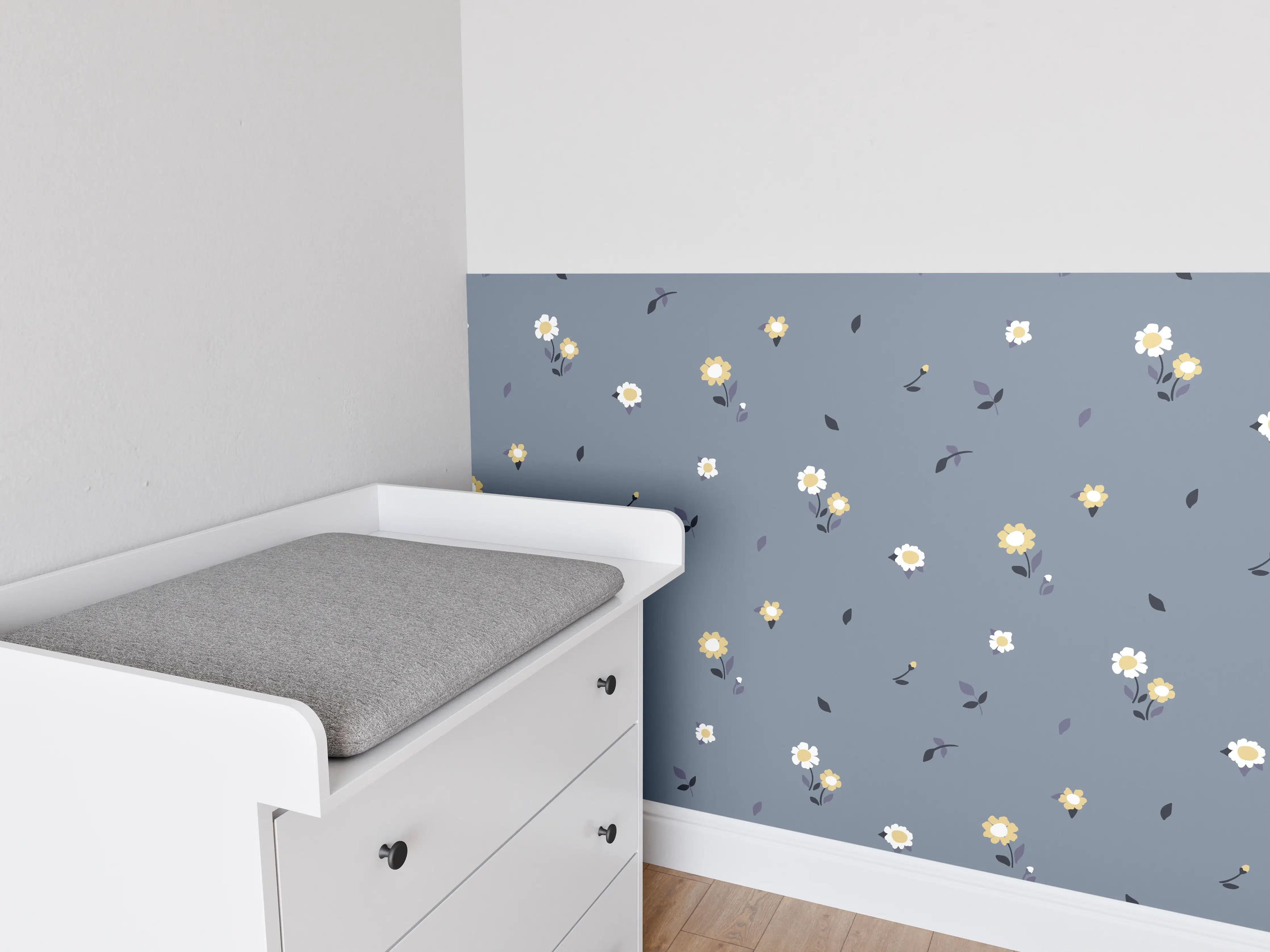 Babyzimmer Wandgestaltung - Vintage Bloom Ditsy Blumenmuster